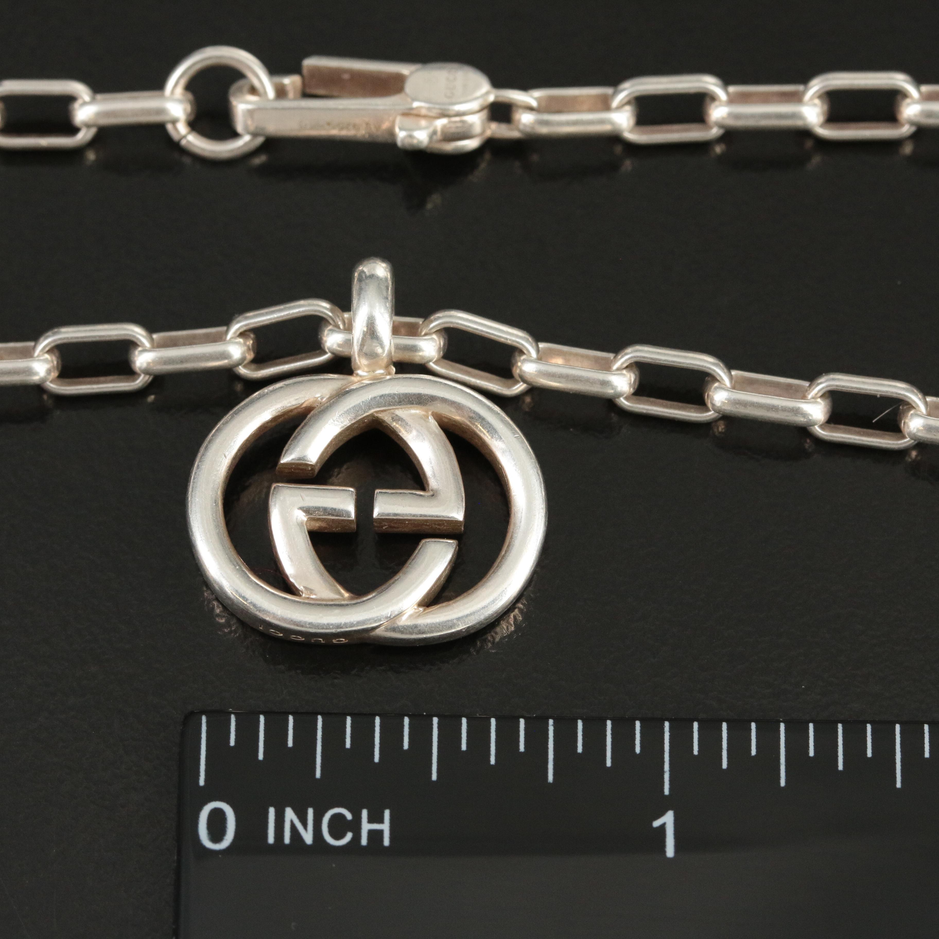 Gucci Sterling 'GG' Necklace