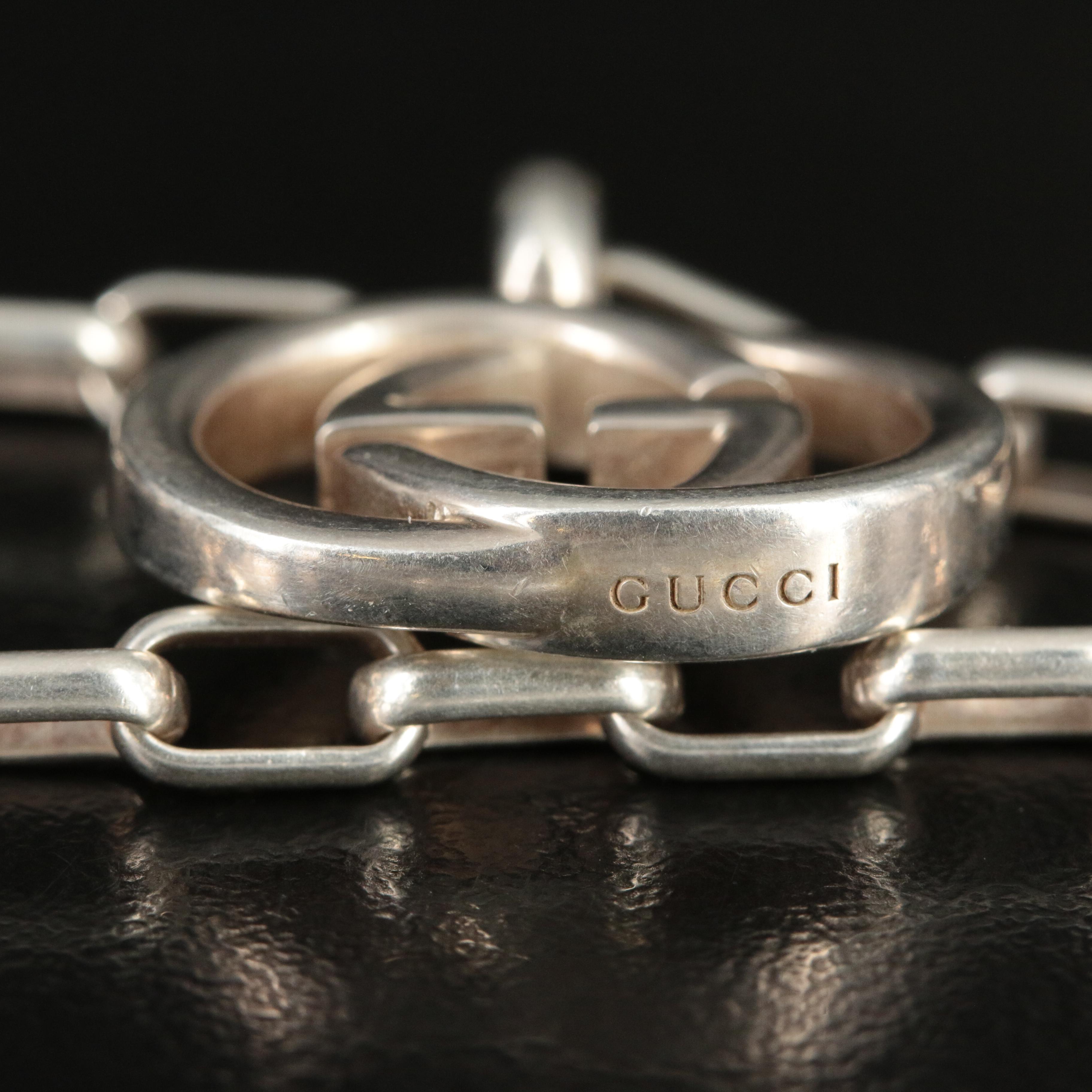 Gucci Sterling 'GG' Necklace