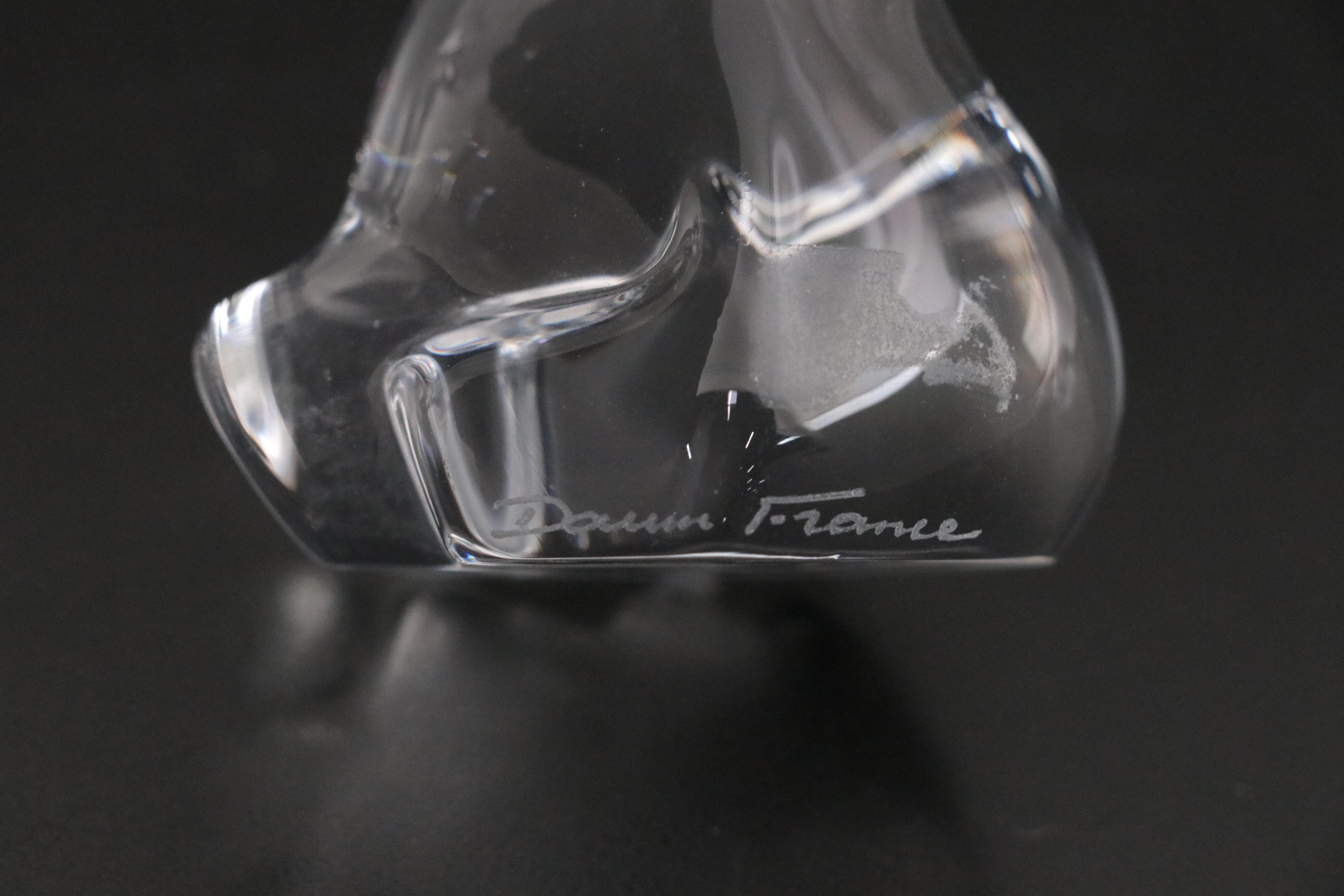 Daum French Crystal Elephant and Other Animal Figurines