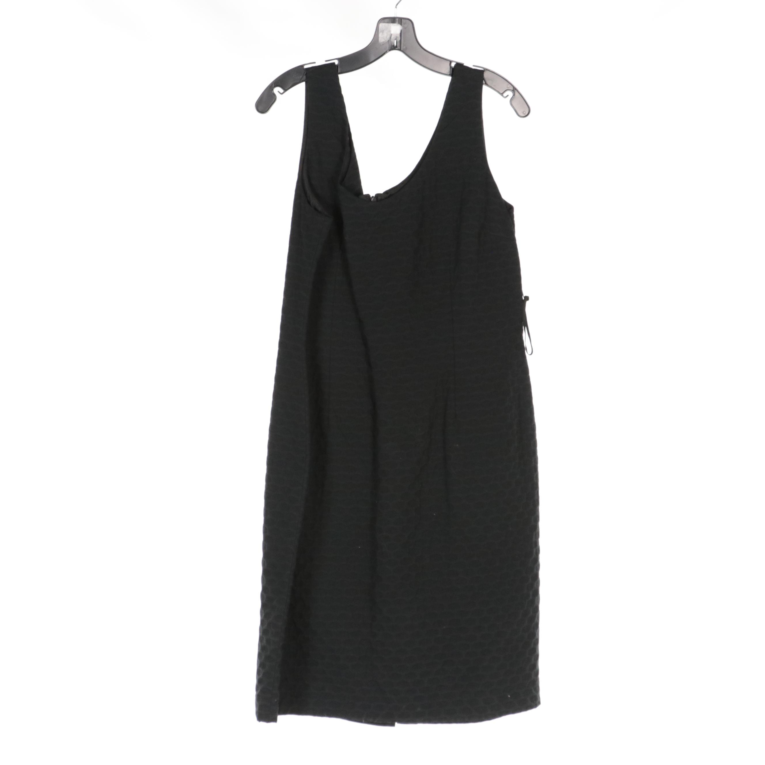 Albert Nipon Black Textured Cotton Dress Suit, Wool Blend Skirt Suits, With Tags