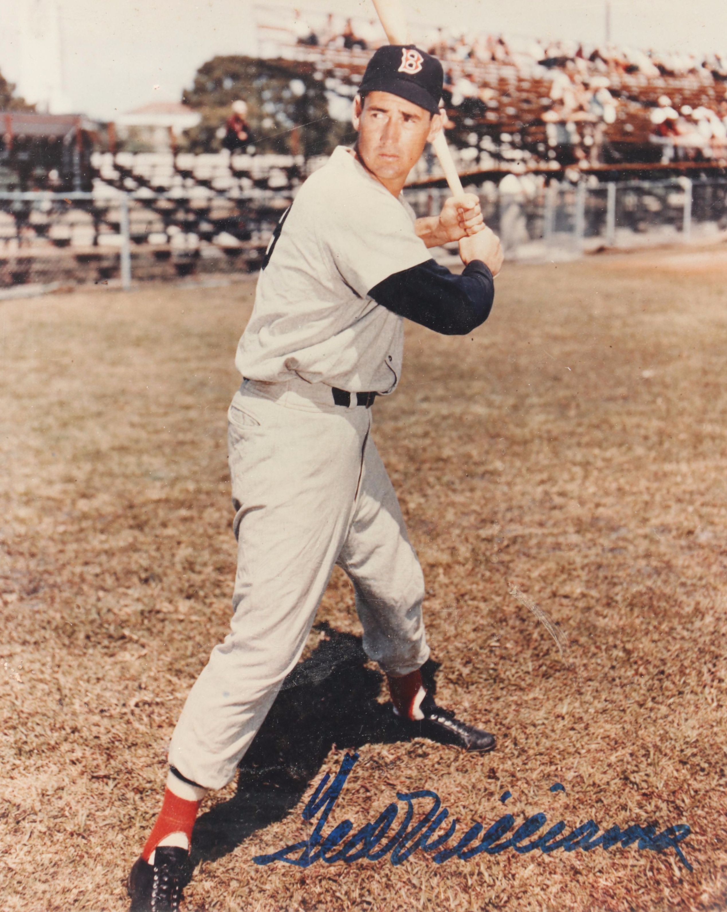 Ted Williams Signed Boston Red Sox Baseball Print