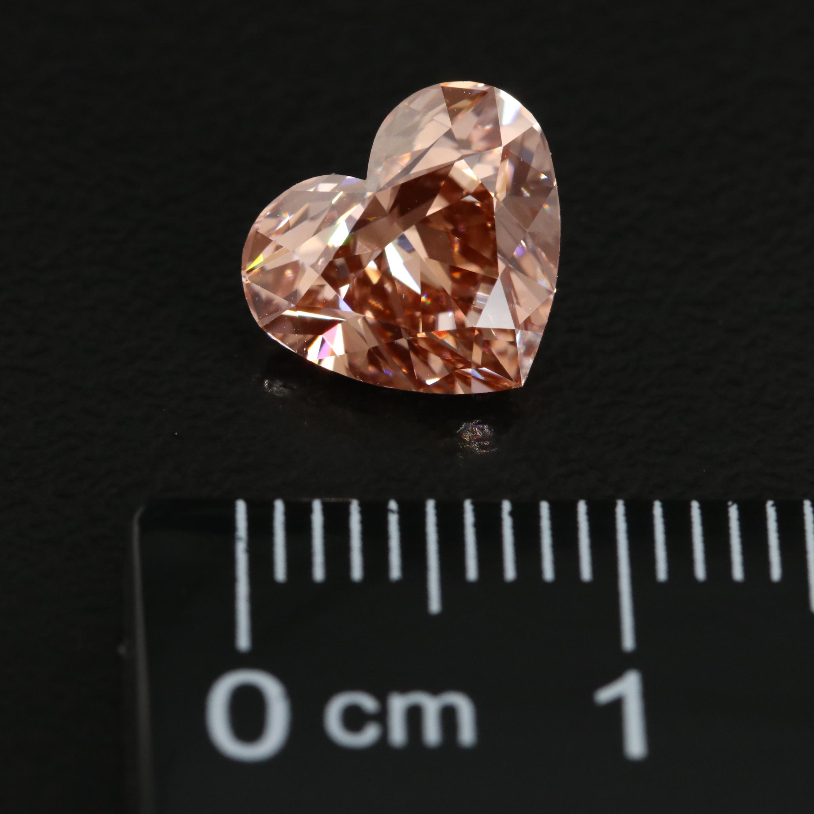 Loose 2.51 CT Fancy Orangy Pink Diamond
