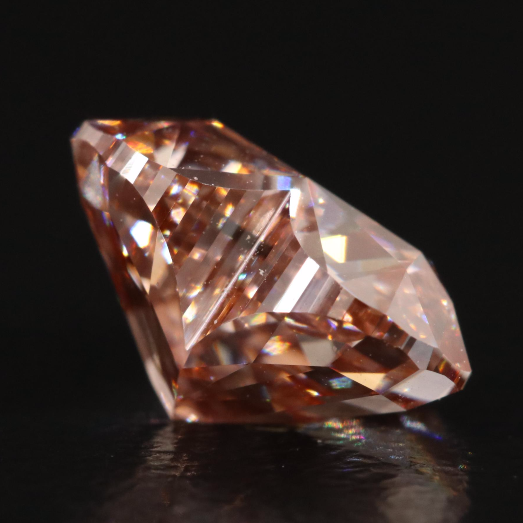 Loose 2.51 CT Fancy Orangy Pink Diamond