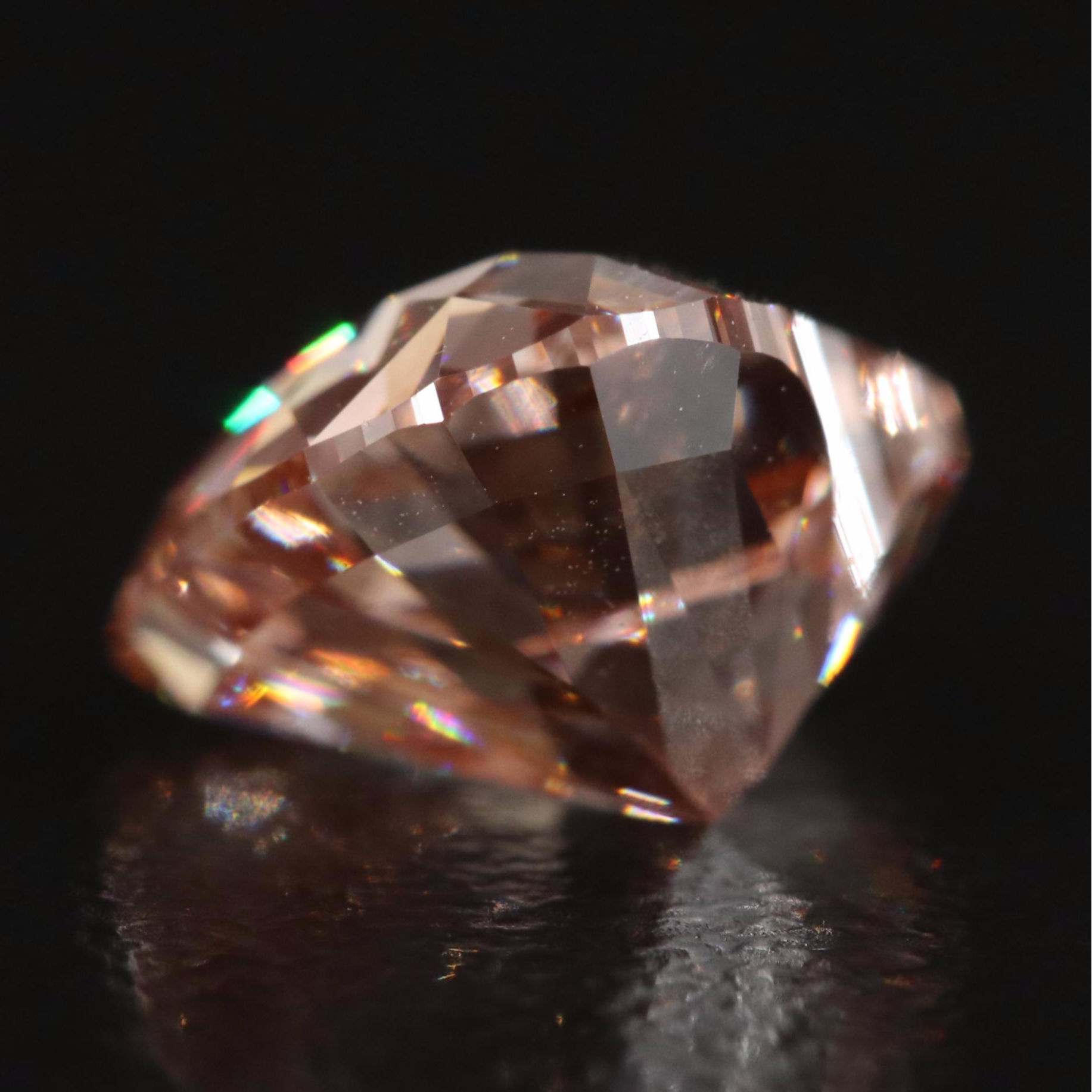 Loose 2.51 CT Fancy Orangy Pink Diamond