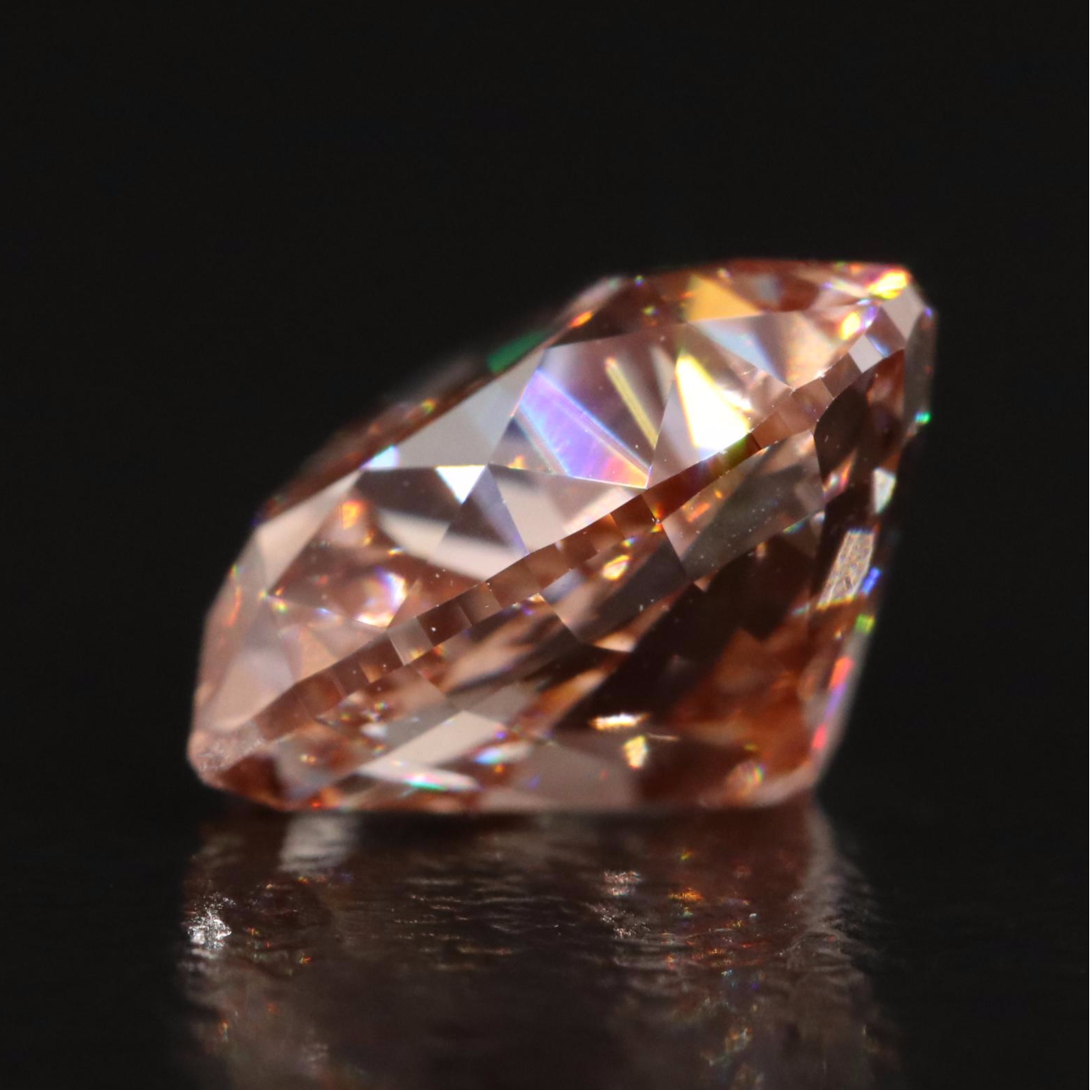 Loose 2.51 CT Fancy Orangy Pink Diamond
