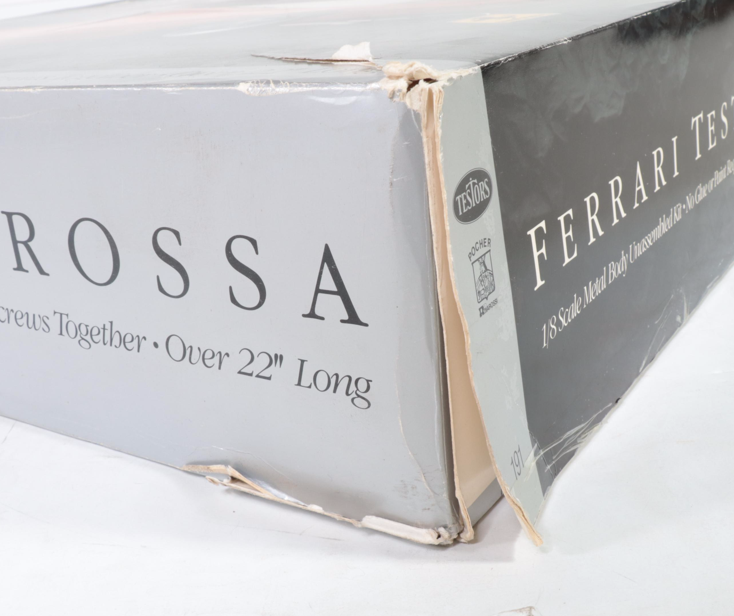 Testors "Ferrari Testarossa" 1/8" Scale Metal Body Model
