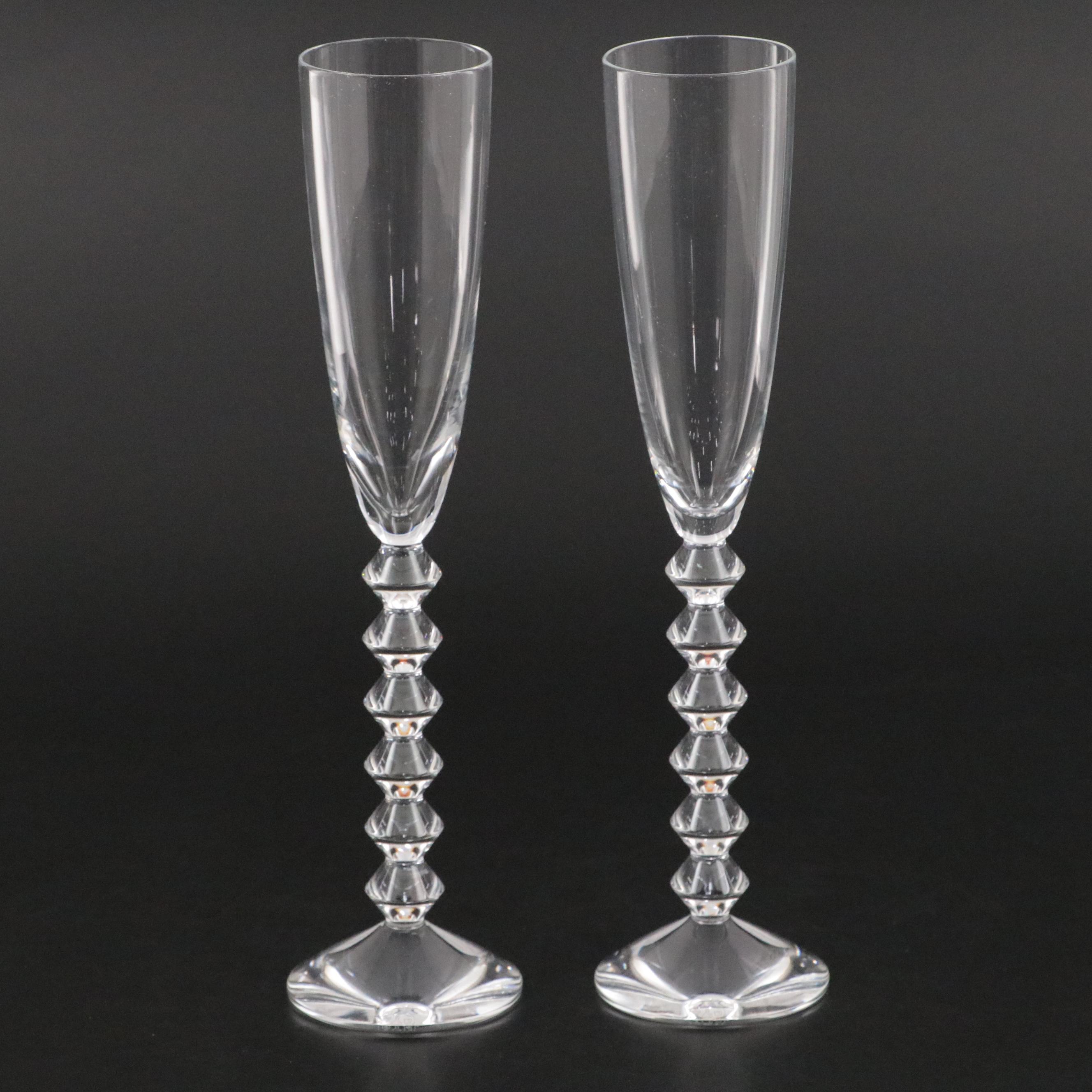 Baccarat "Vega" Crystal Champagne Flutes