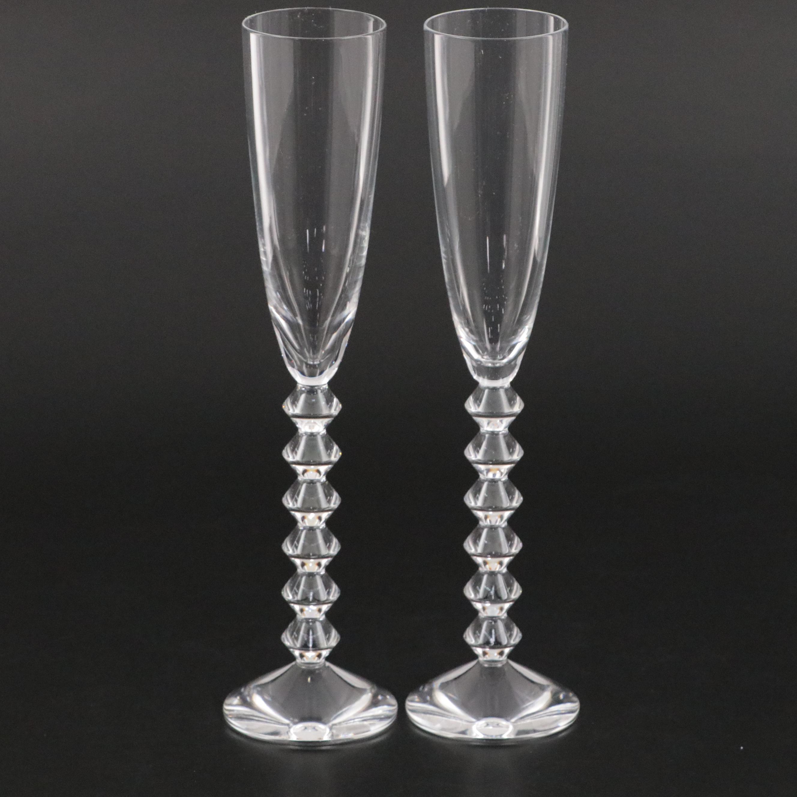 Baccarat "Vega" Crystal Champagne Flutes