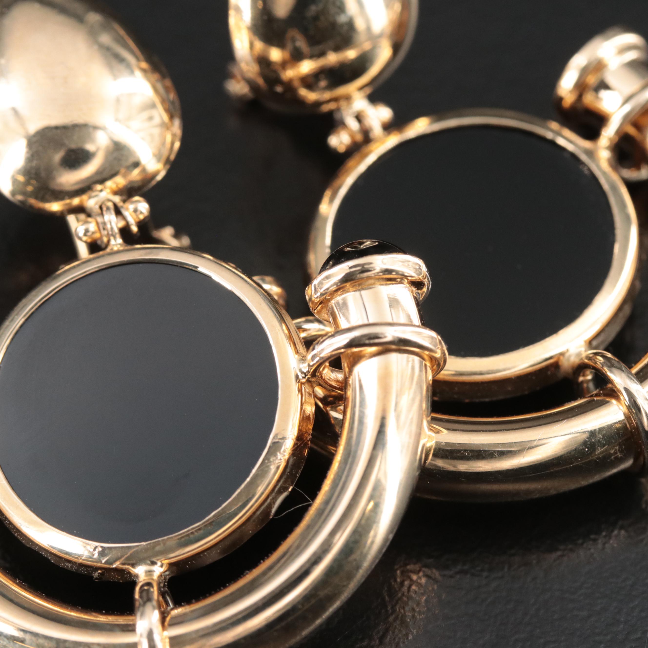 14K Black Onyx Earrings