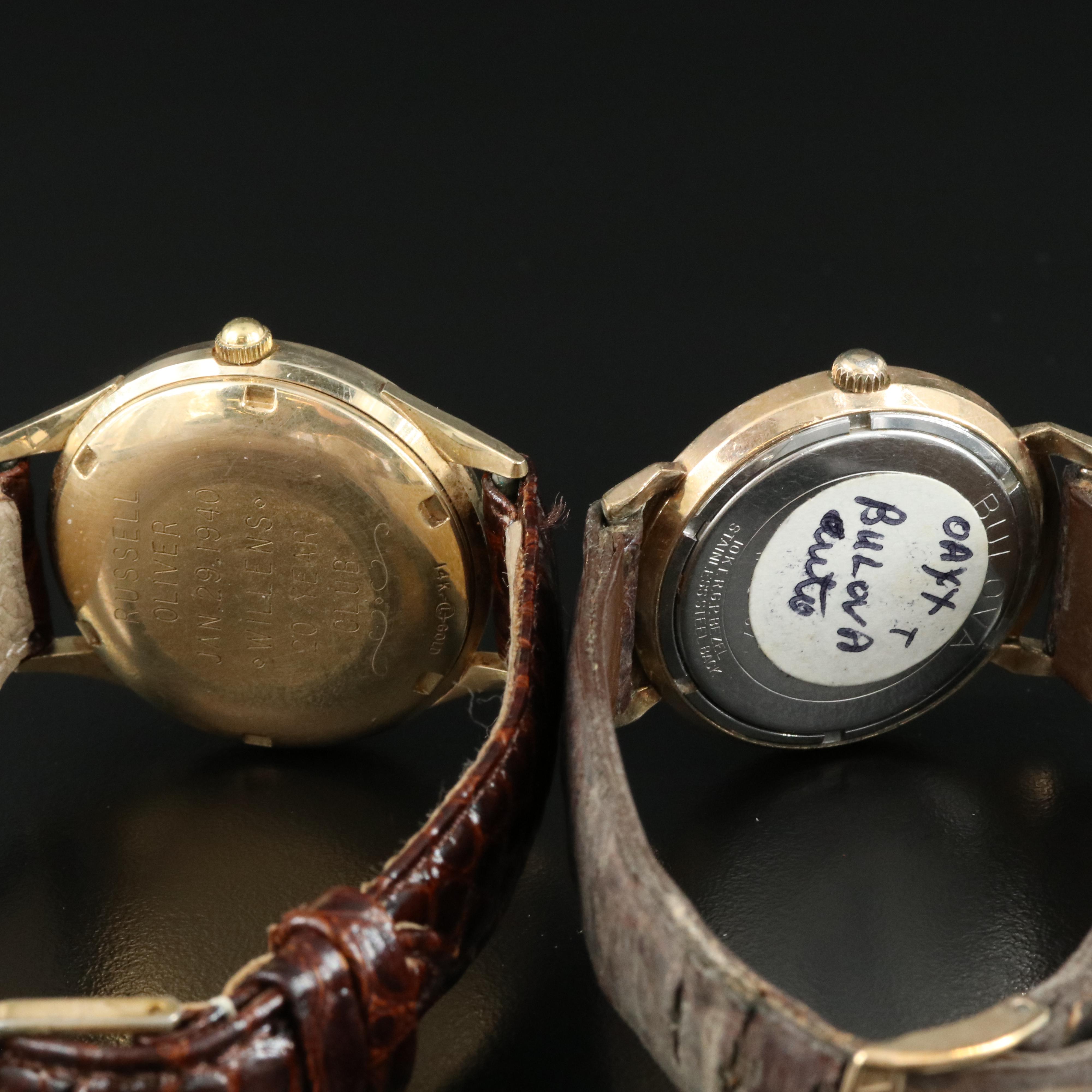 Four Gold, Gold-Filled, Gold-Plated Vintage Automatic Watches