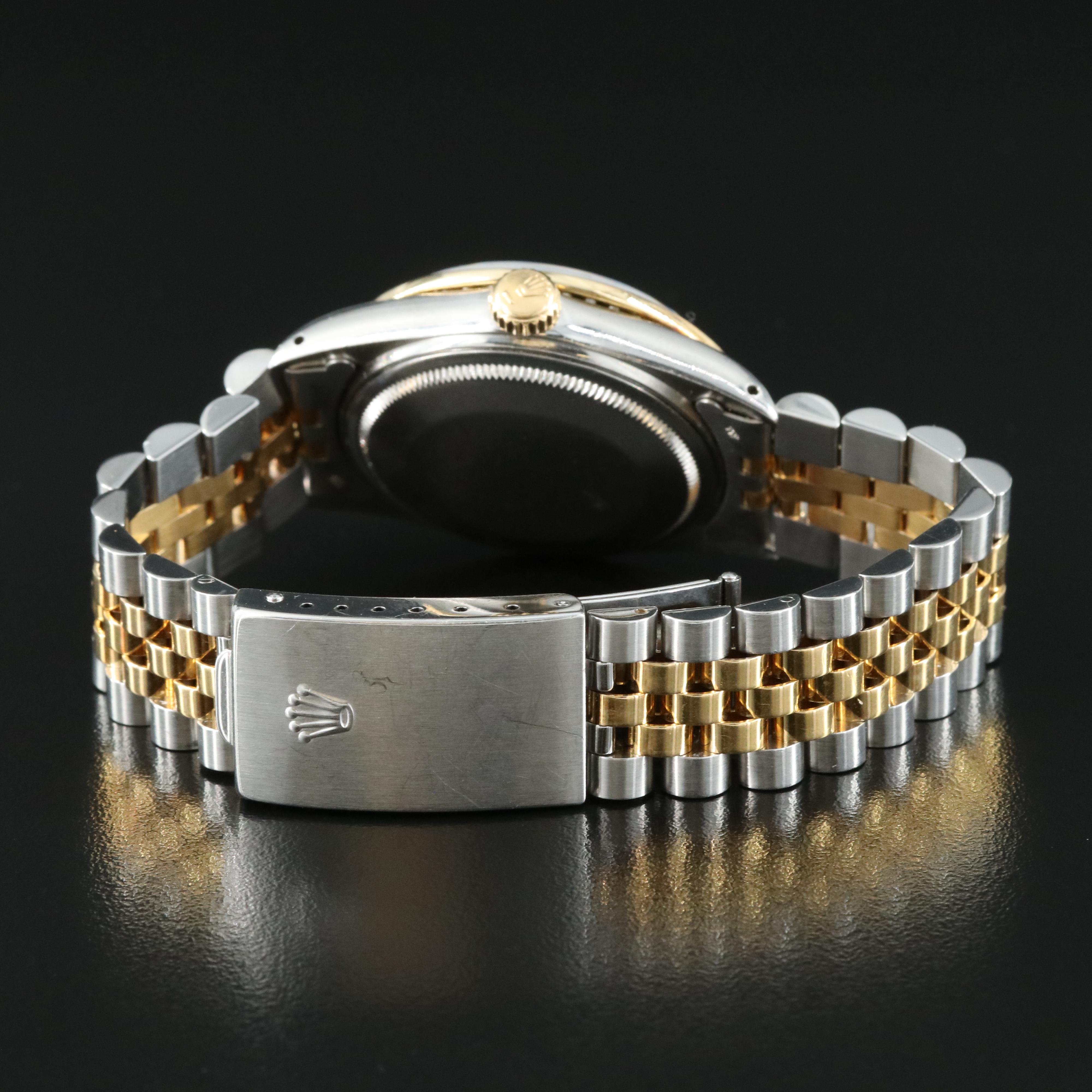 1984 Rolex Custom 1.59 CTW Diamond Dial and Bezel Datejust Watch