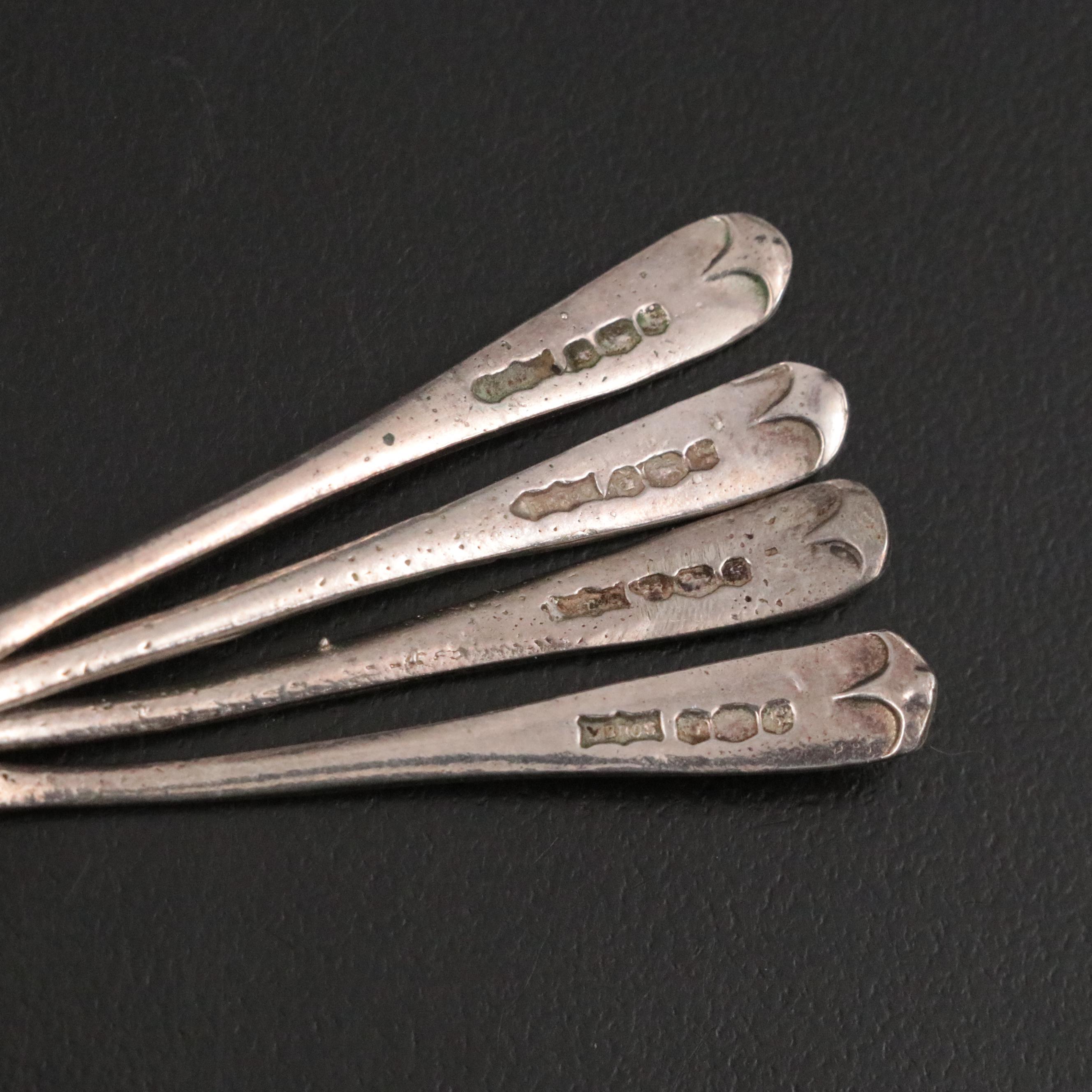 Uranium Crackle Glass Souvenir Coaster with Salt Cellars and Spoons