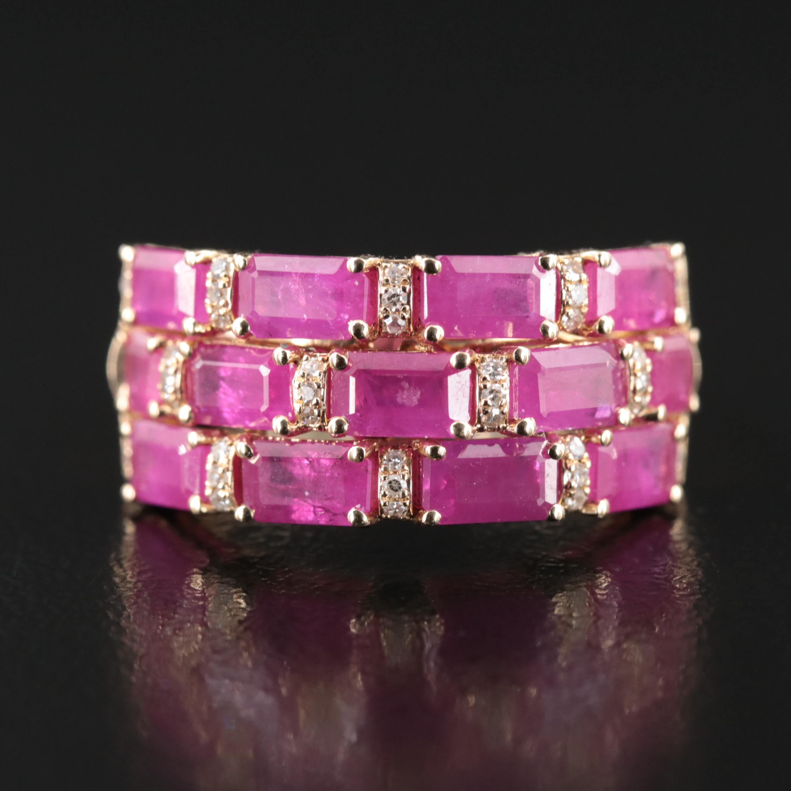 EFFY 14K Ruby and Diamond Ring