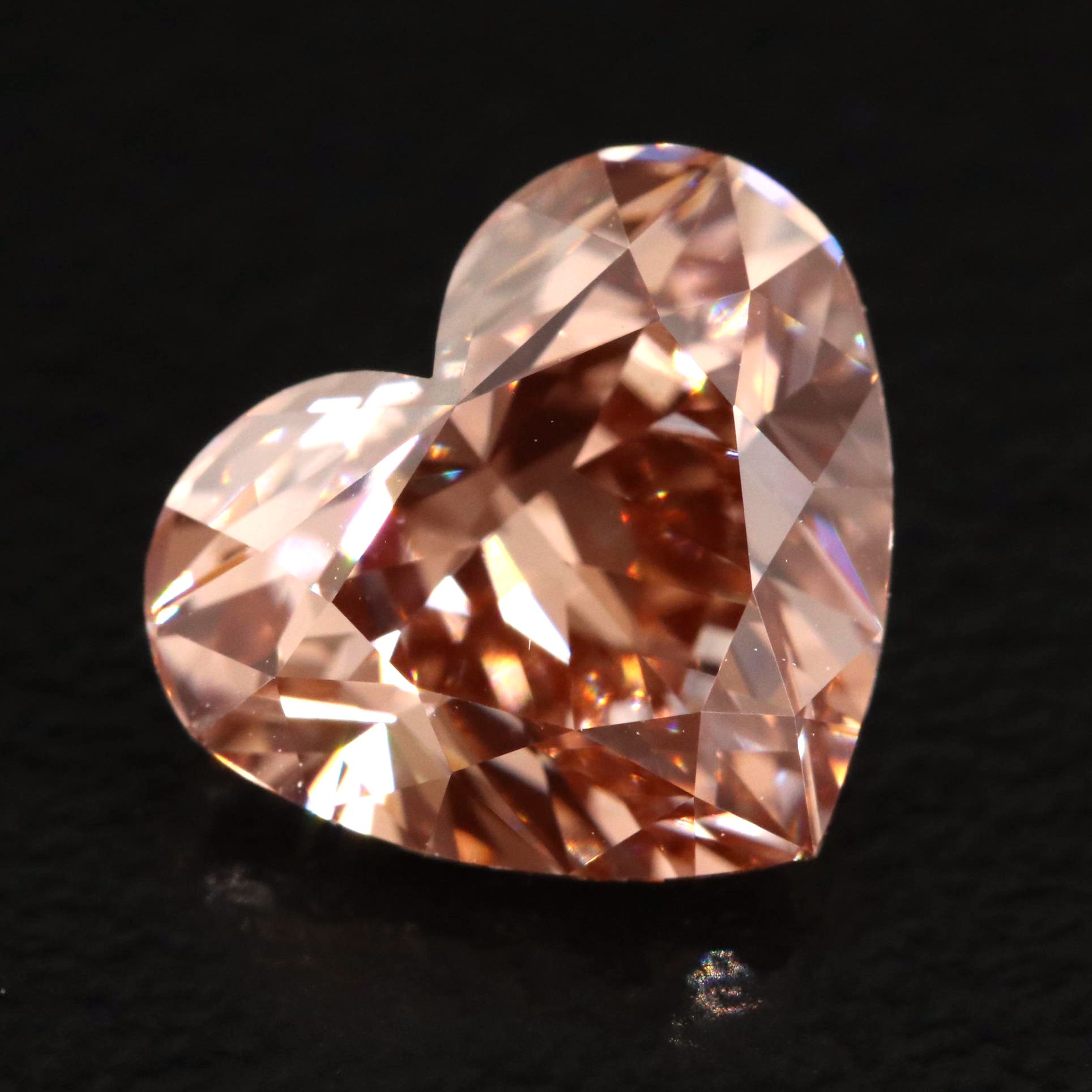 Loose 2.51 CT Fancy Orangy Pink Diamond