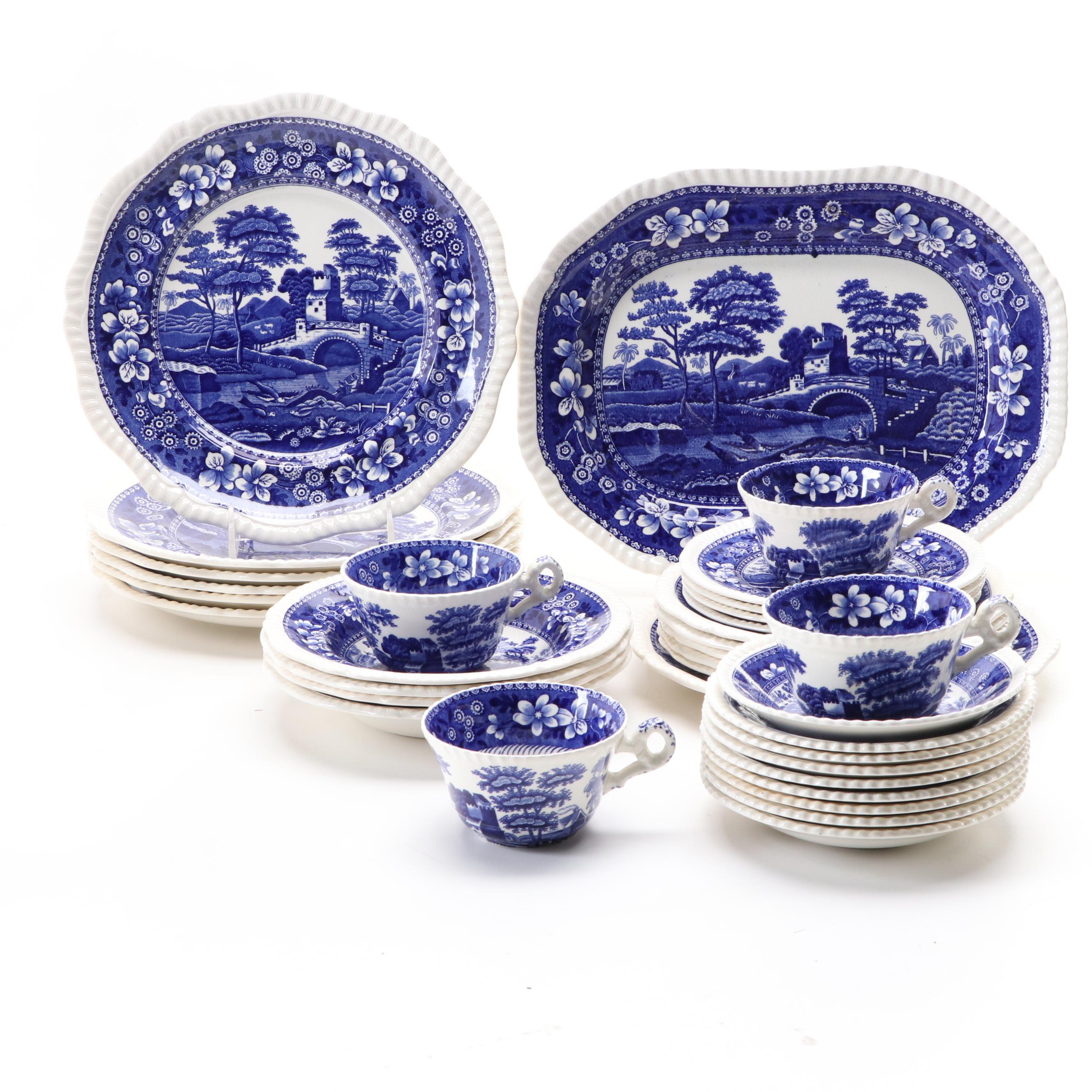 Copeland Spode"Tower Blue" Ceramic Tableware, 20th Century