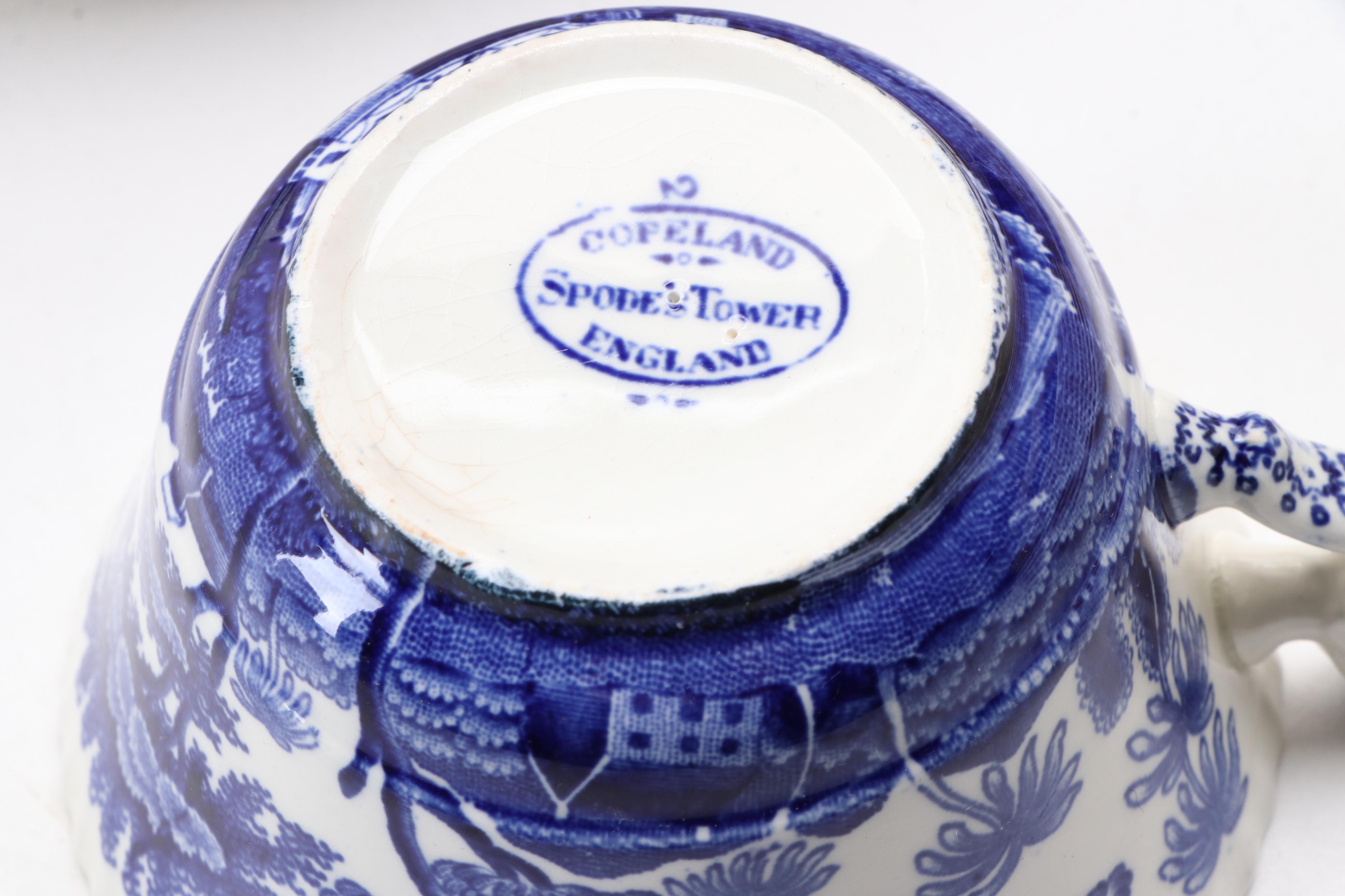 Copeland Spode"Tower Blue" Ceramic Tableware, 20th Century