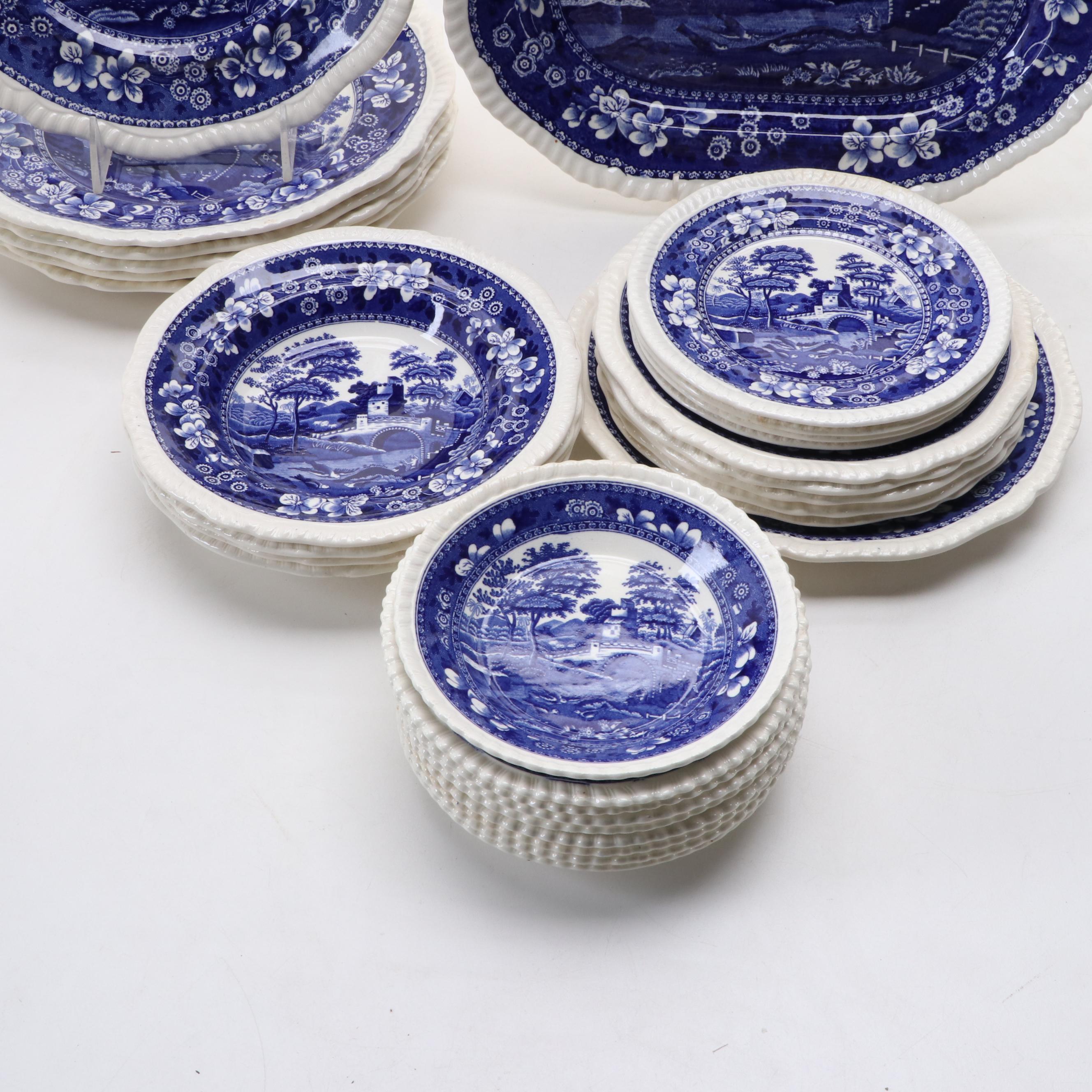 Copeland Spode"Tower Blue" Ceramic Tableware, 20th Century