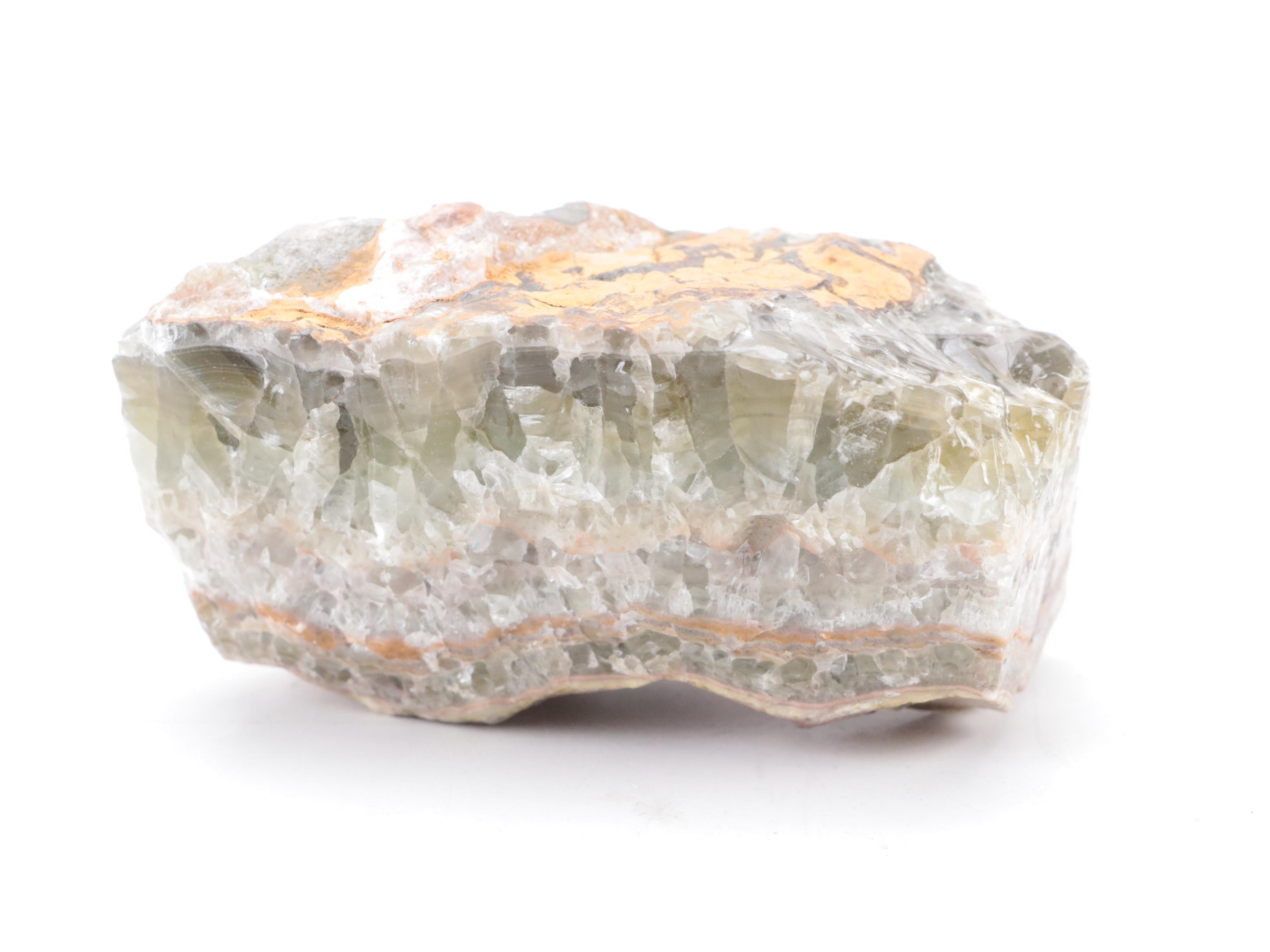 Petrified Wood Slab, Banded Calcite Carved Cactus, Tiger's Eye Skull, Pruskite