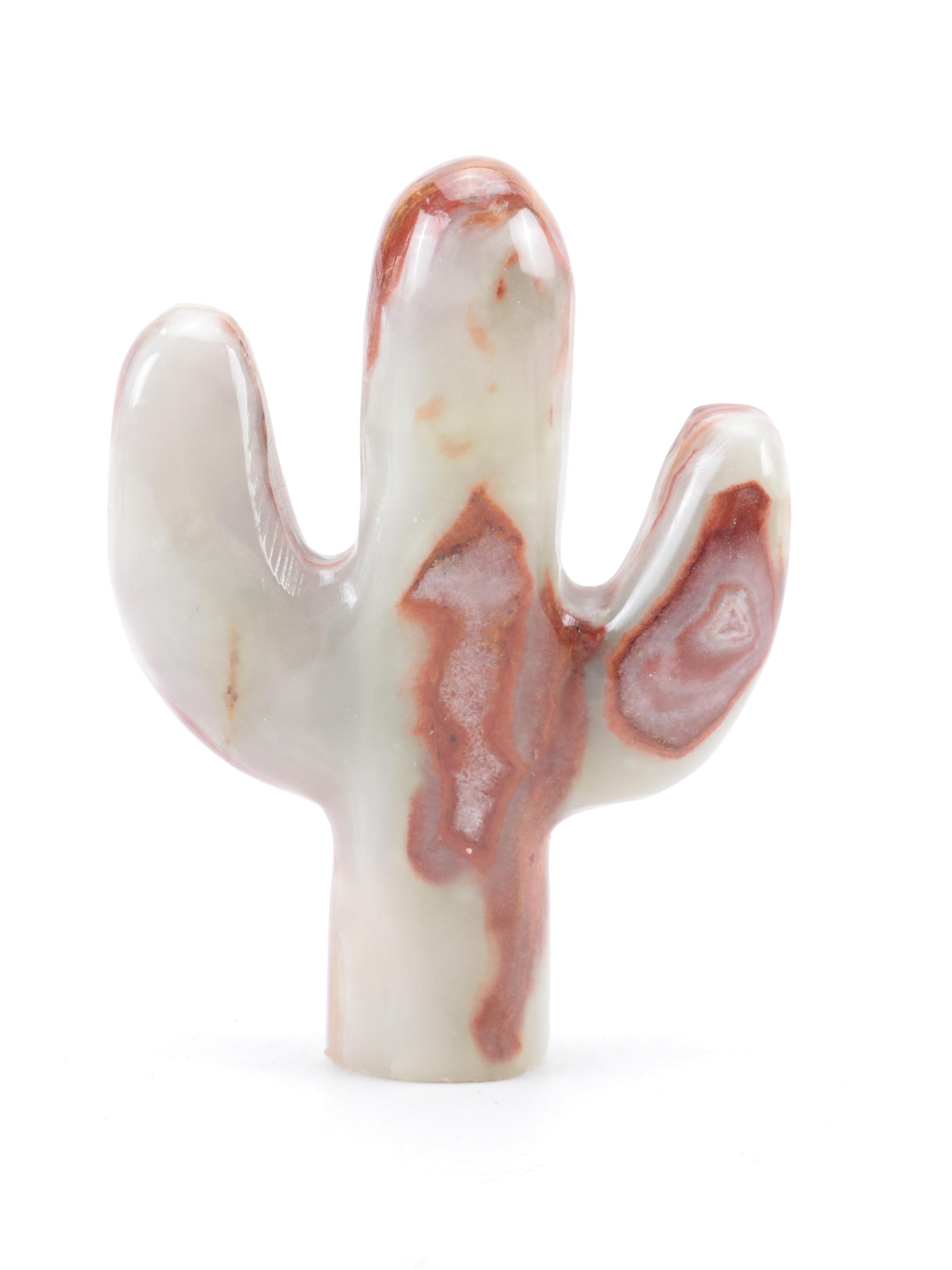 Petrified Wood Slab, Banded Calcite Carved Cactus, Tiger's Eye Skull, Pruskite