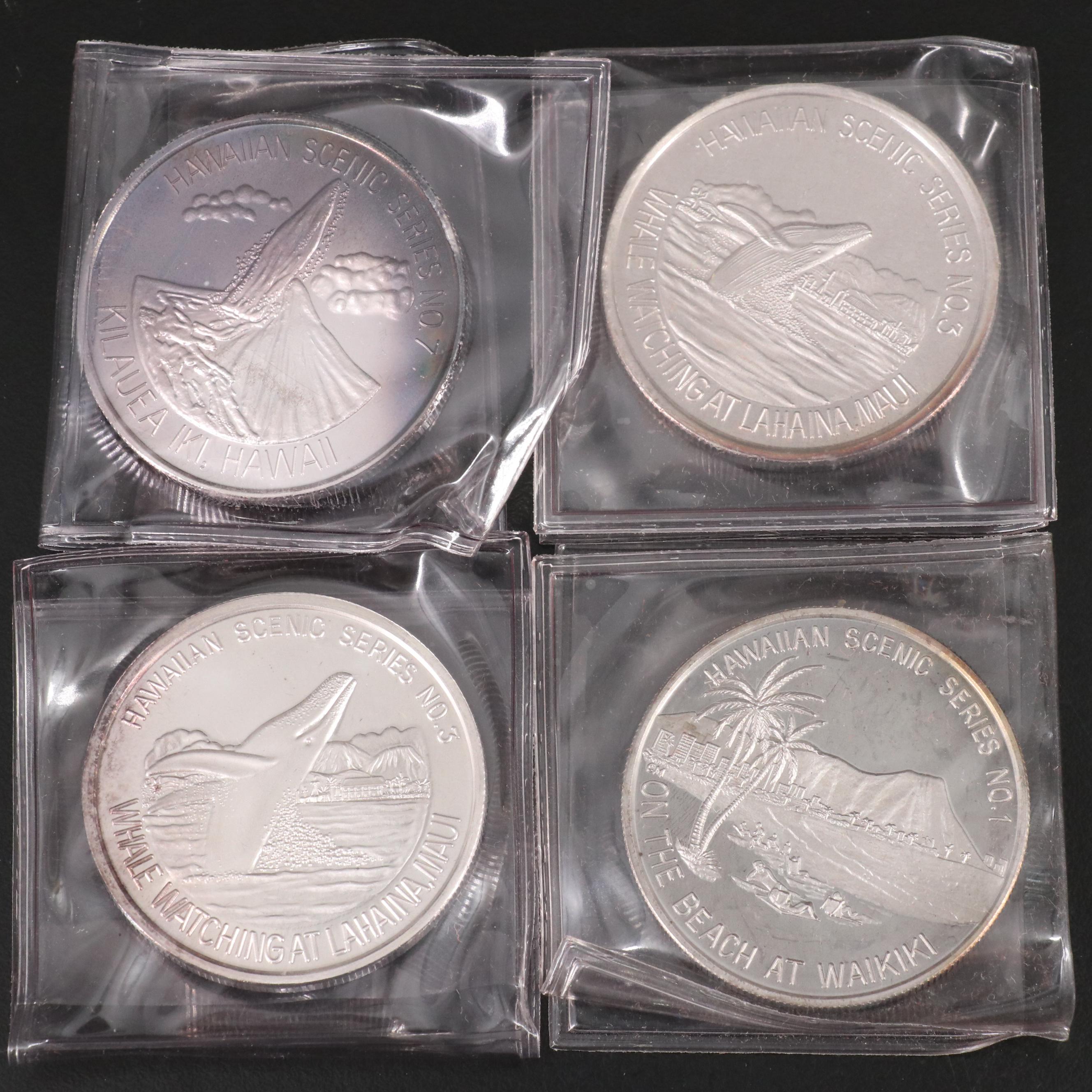 Set of Thirteen 1-Oz. Hawaii Commemorative Silver Rounds