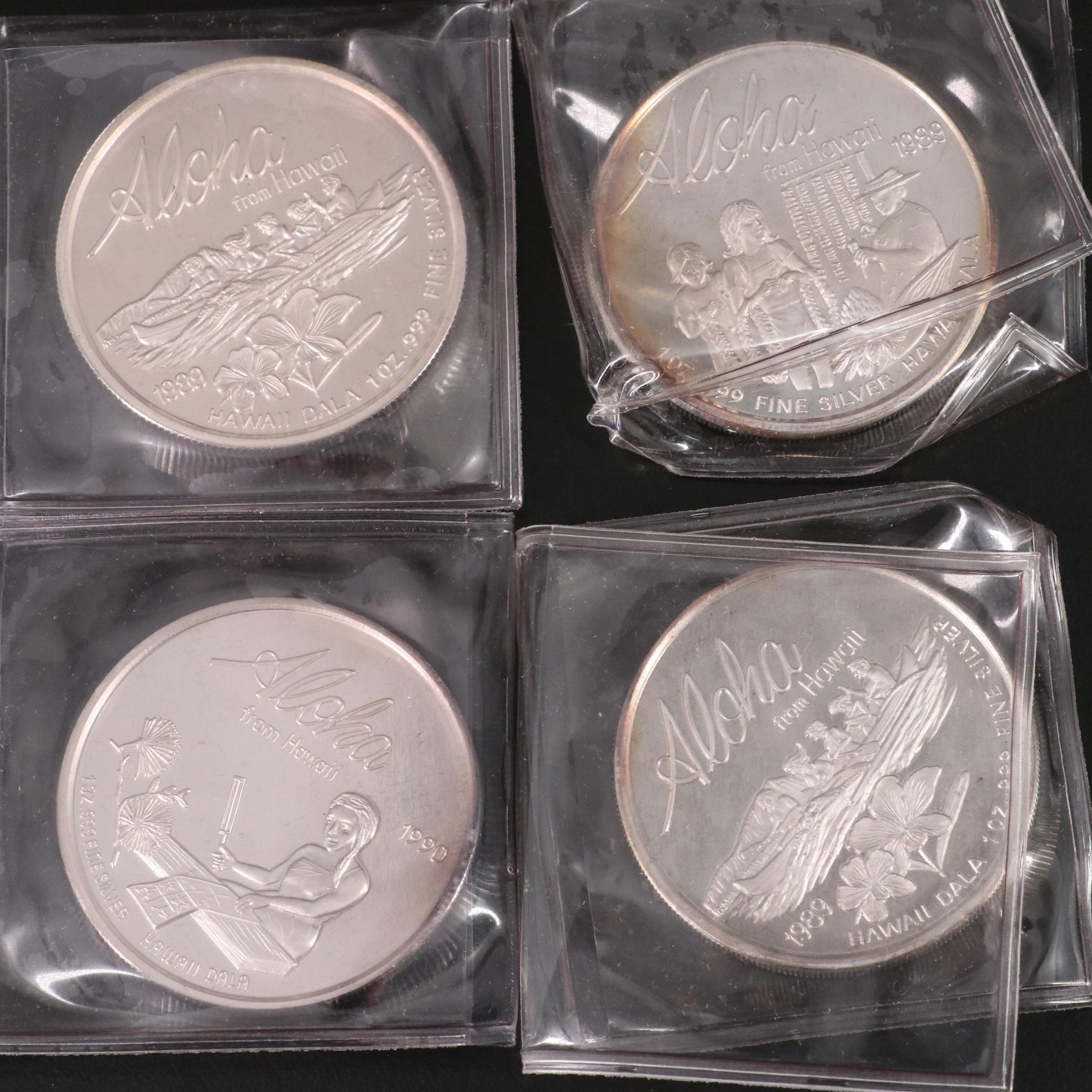 Set of Thirteen 1-Oz. Hawaii Commemorative Silver Rounds