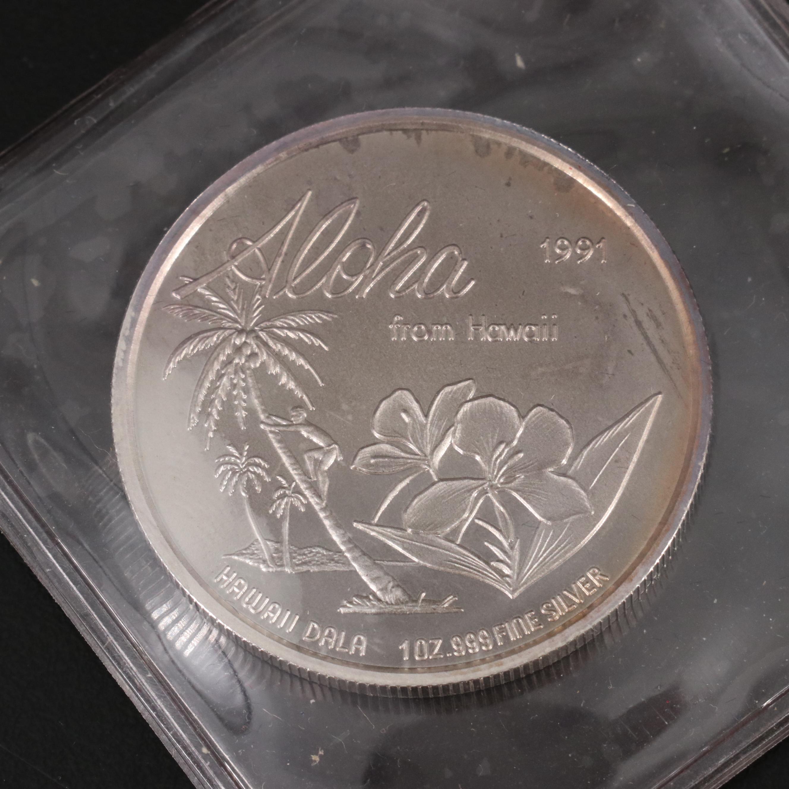 Set of Thirteen 1-Oz. Hawaii Commemorative Silver Rounds