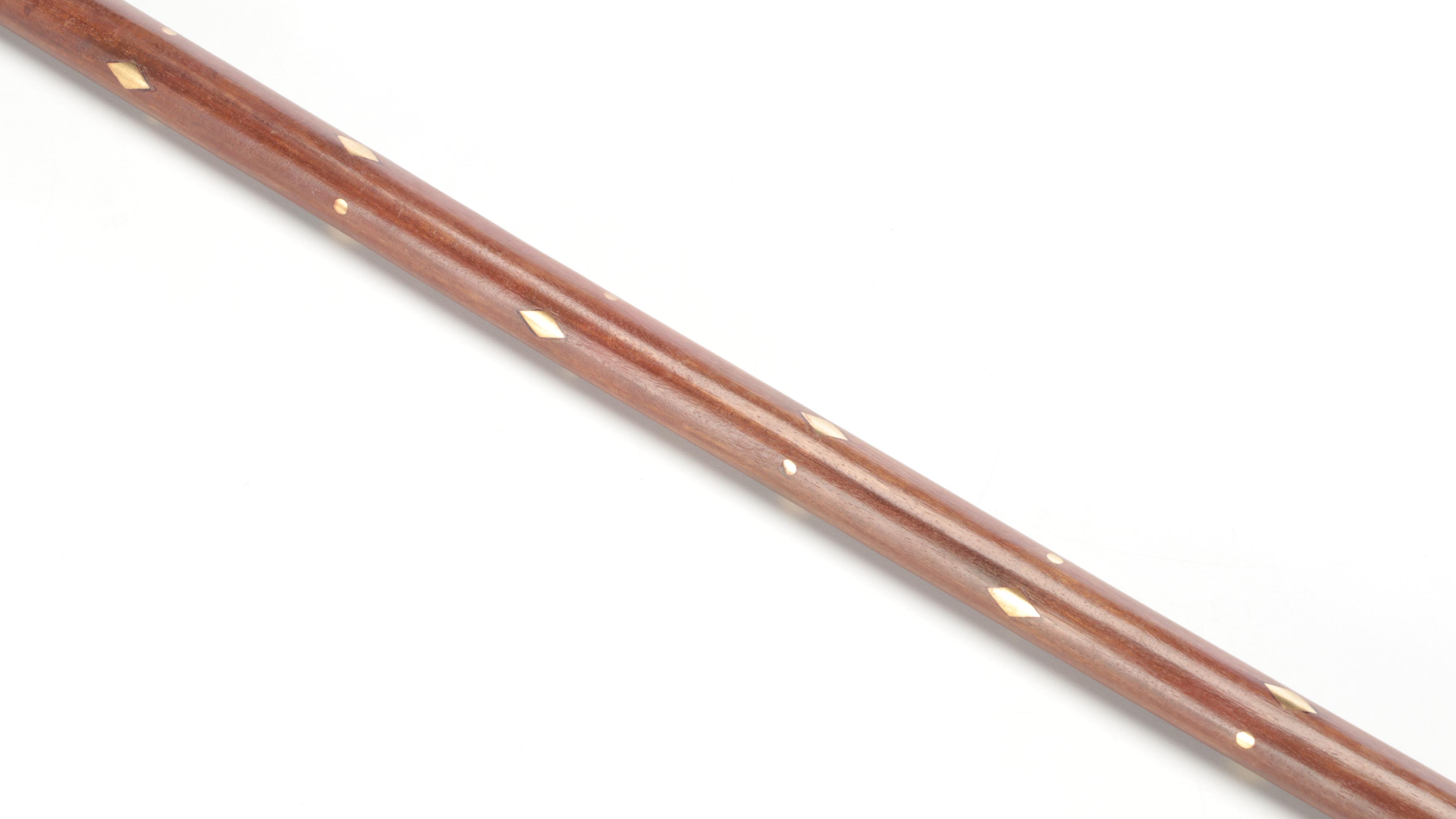 Brass Inlaid Wooden Sword Cane