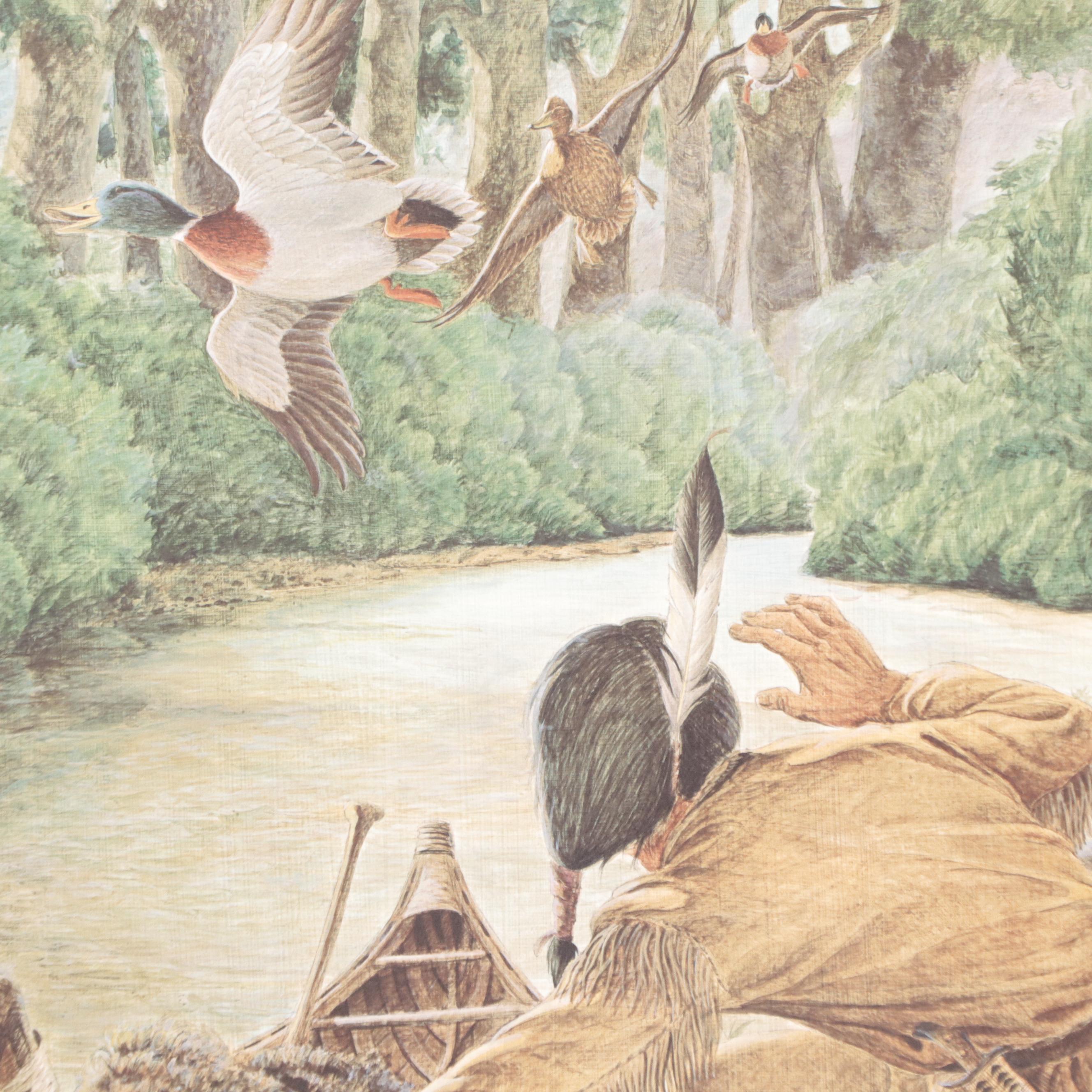 John Ruthven Artist Proof Offset Lithograph "Shawnee Indian"