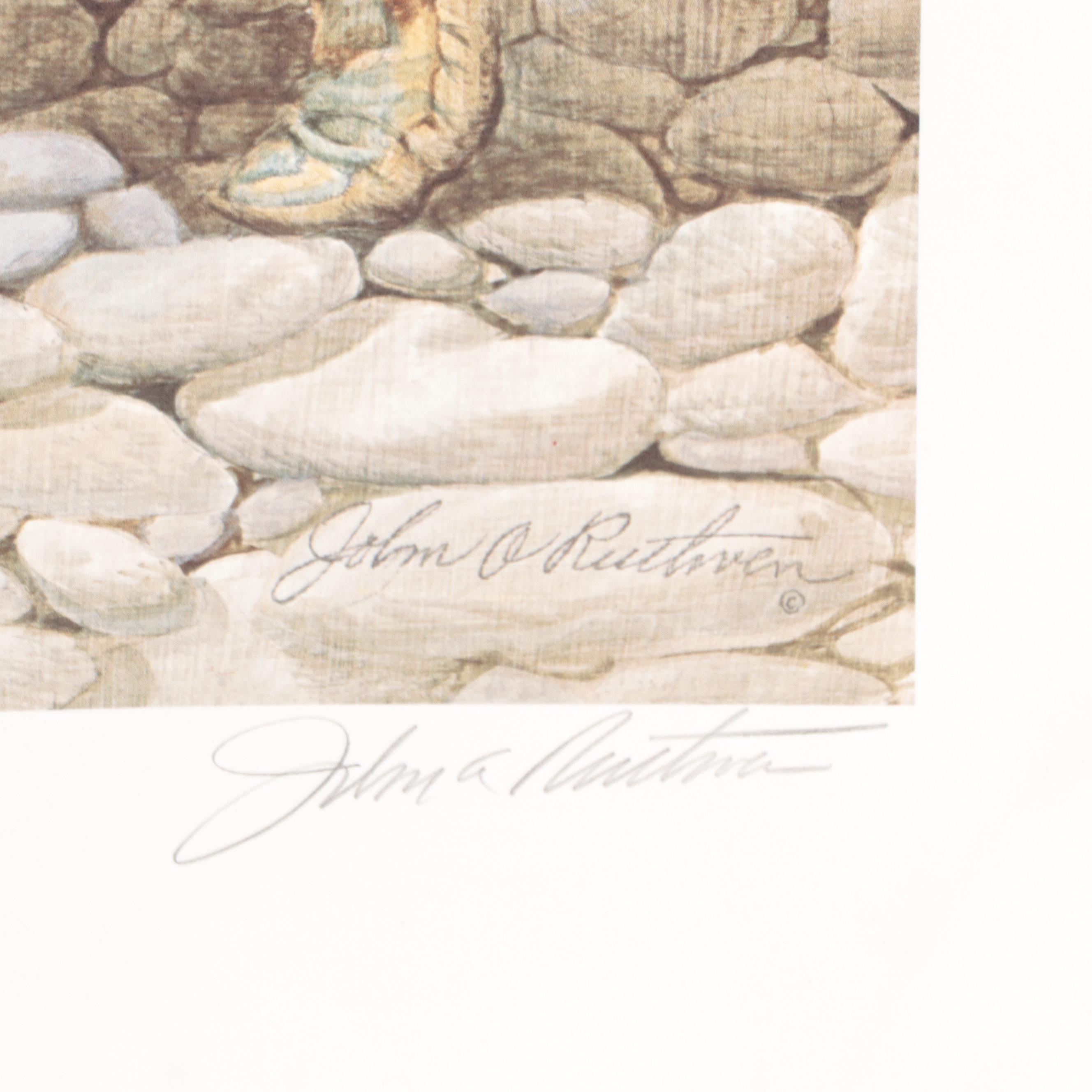 John Ruthven Artist Proof Offset Lithograph "Shawnee Indian"