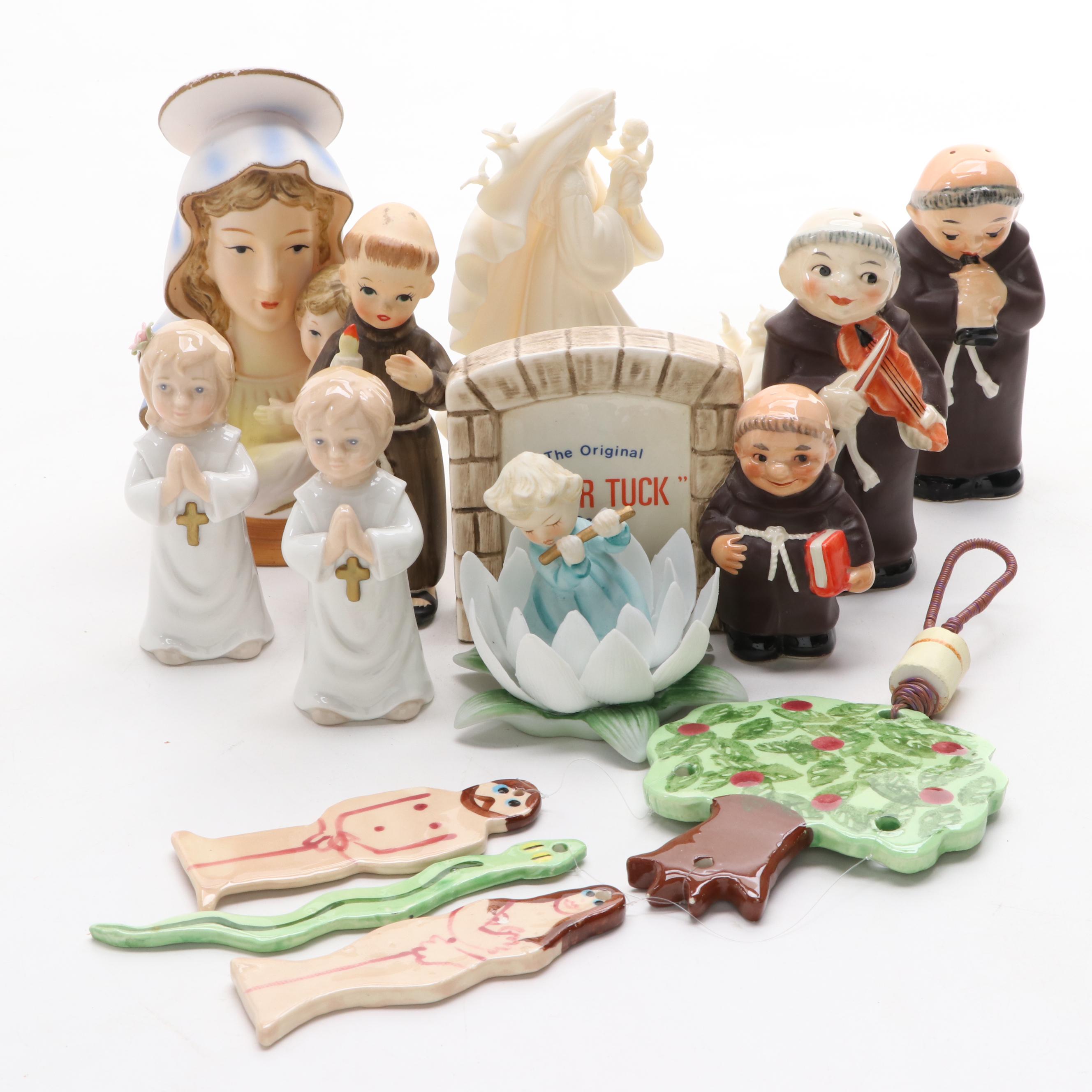 Goebel Monk Salt and Pepper Shakers with Other Figurines and Decor
