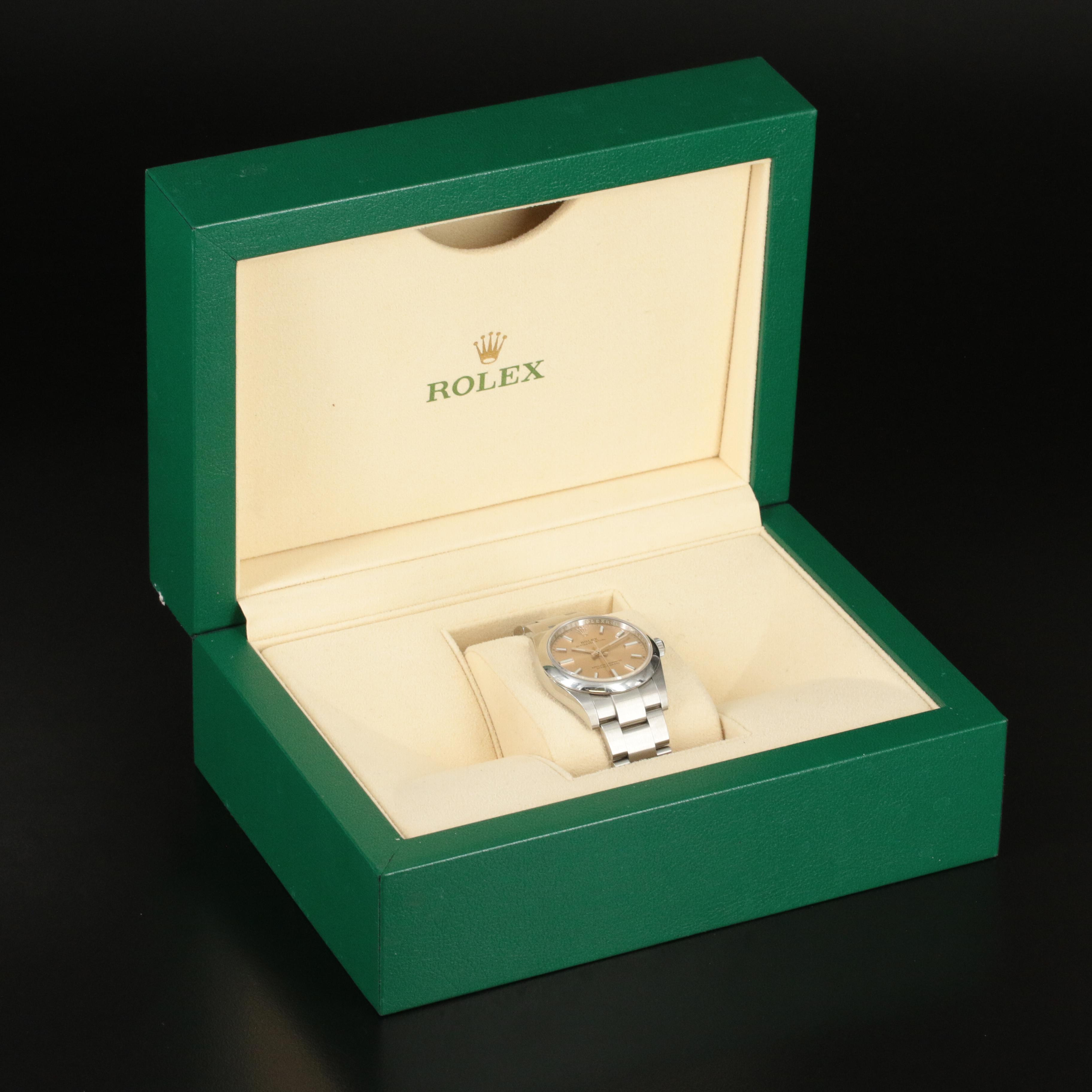 Rolex Oyster Perpetual 34 Pink Dial Watch