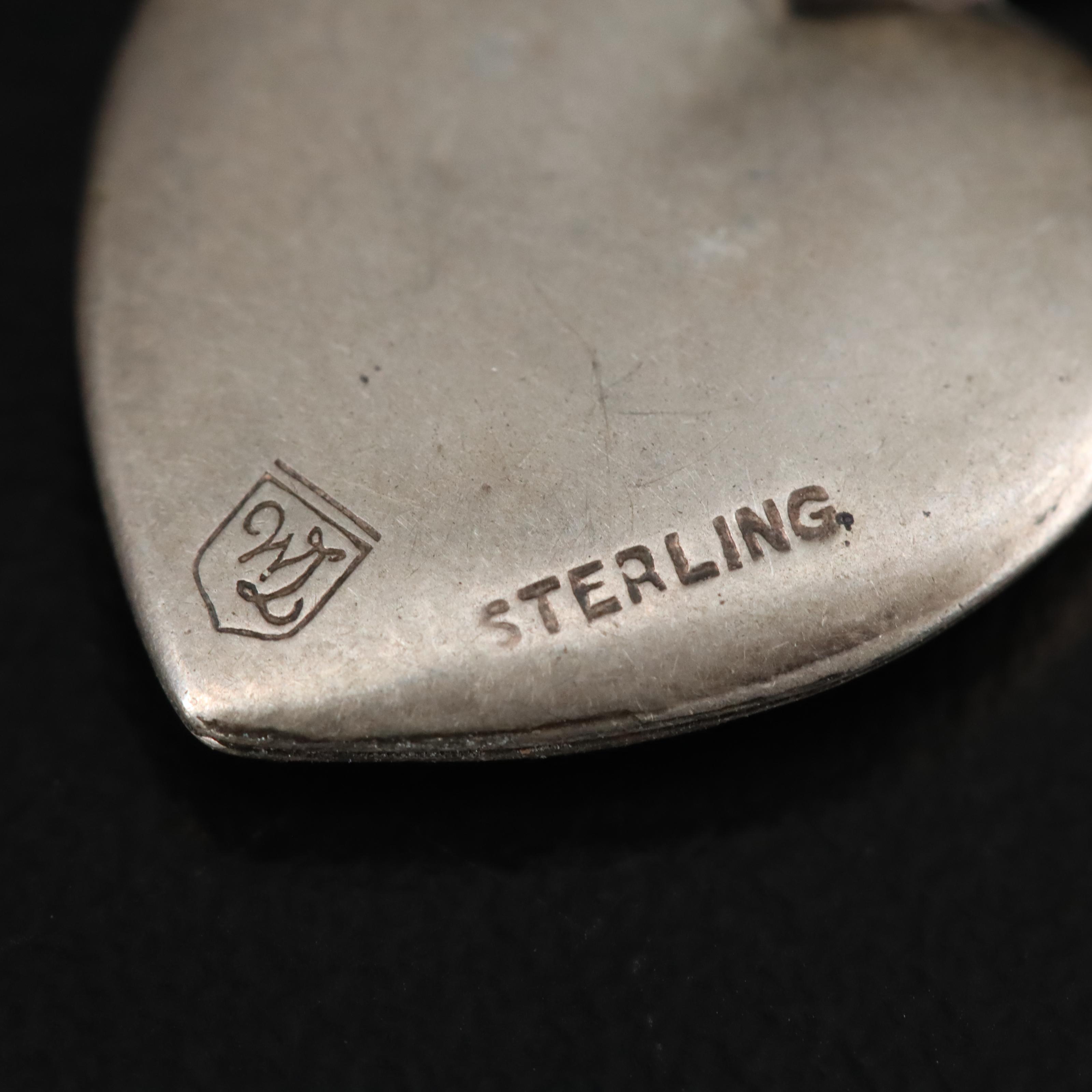 Turquoise Earrings and Sterling Enamel Heart Featured in Jewelry Lot