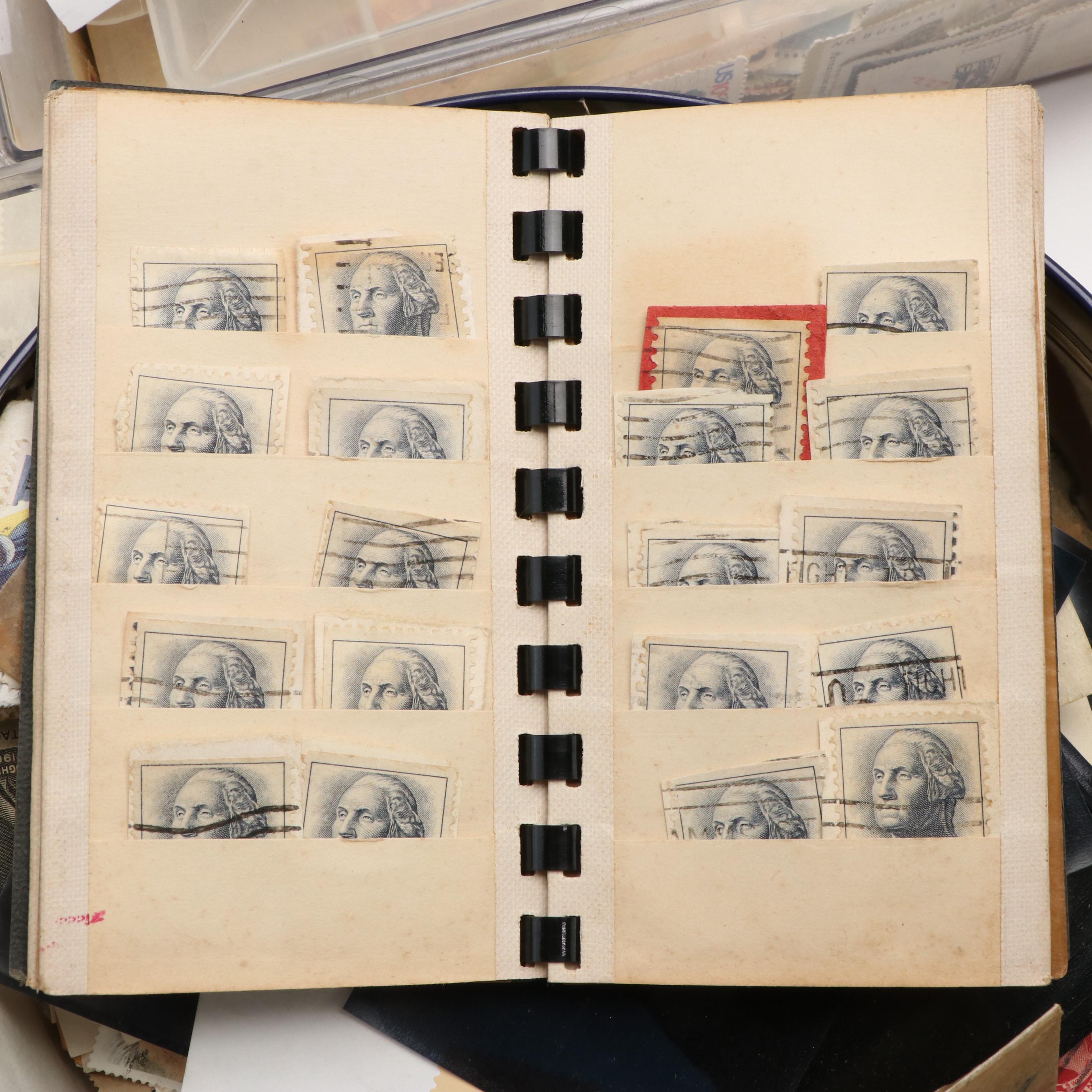 Large Assortment of Vintage World Postage Stamps