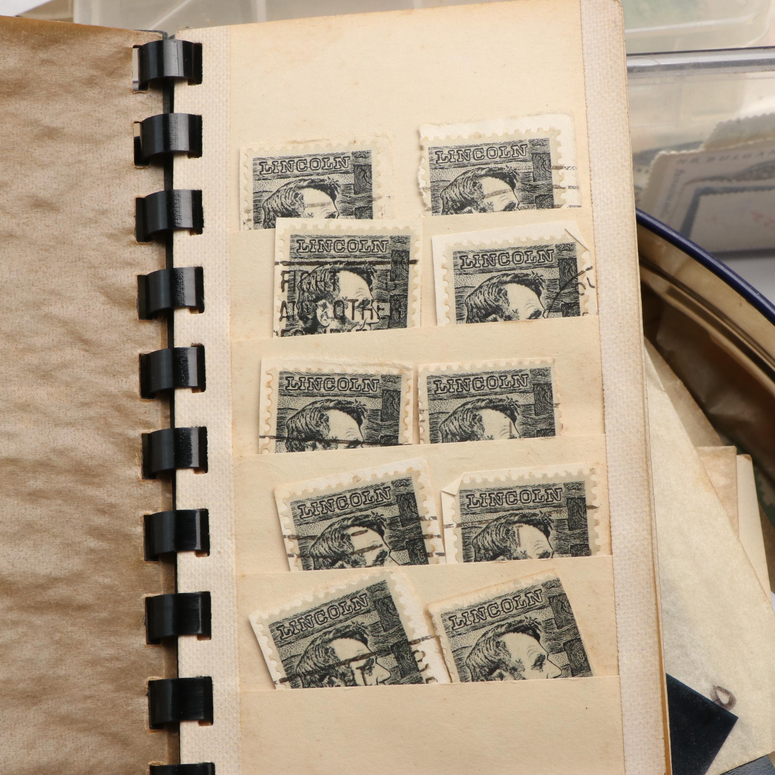 Large Assortment of Vintage World Postage Stamps