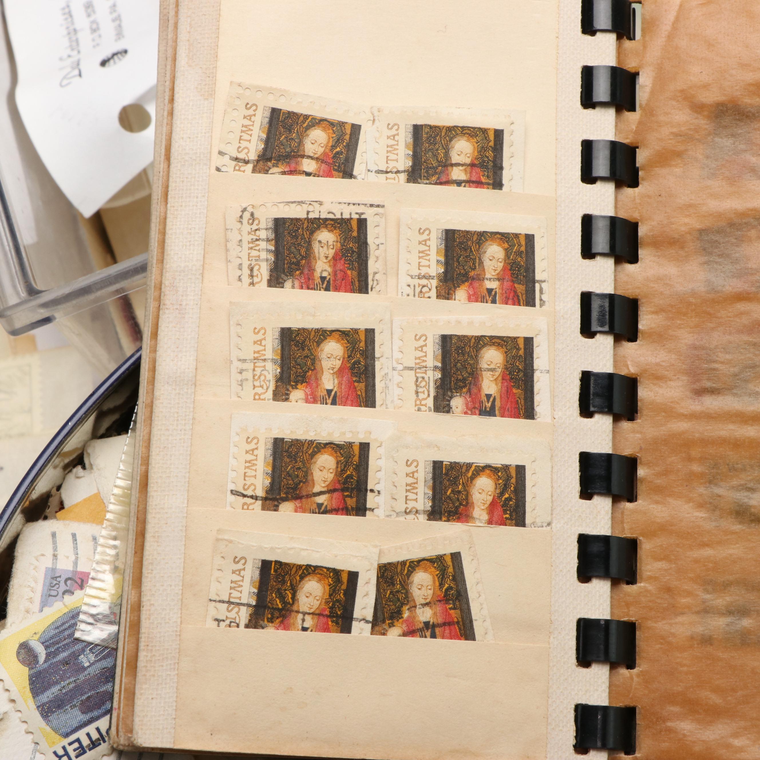 Large Assortment of Vintage World Postage Stamps