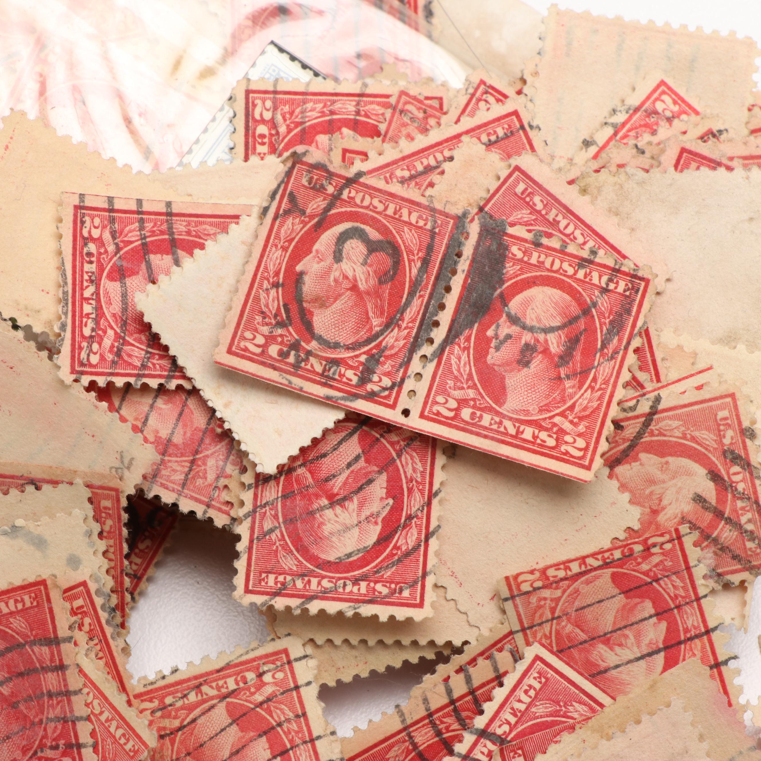 Large Assortment of Vintage World Postage Stamps