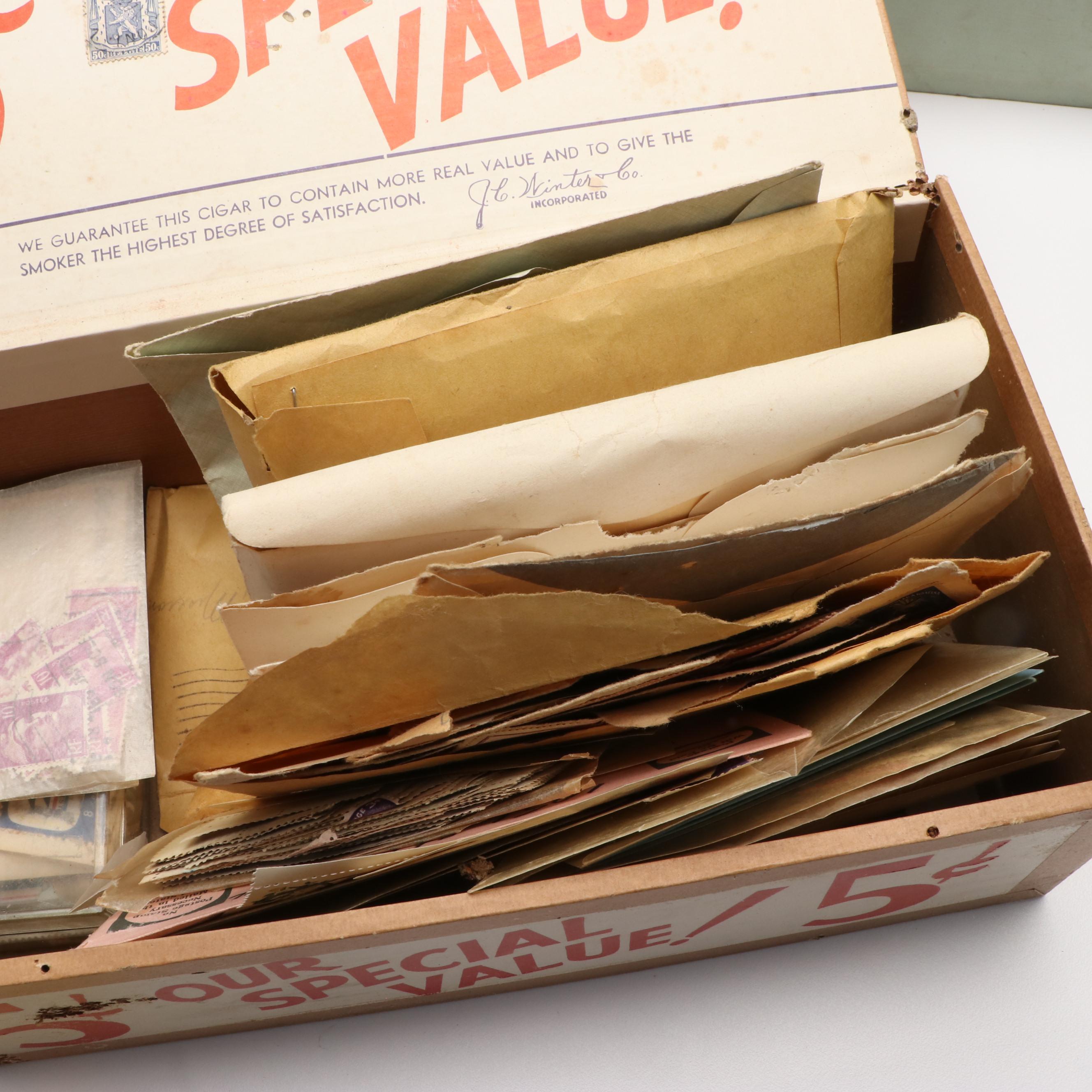 Large Assortment of Vintage World Postage Stamps