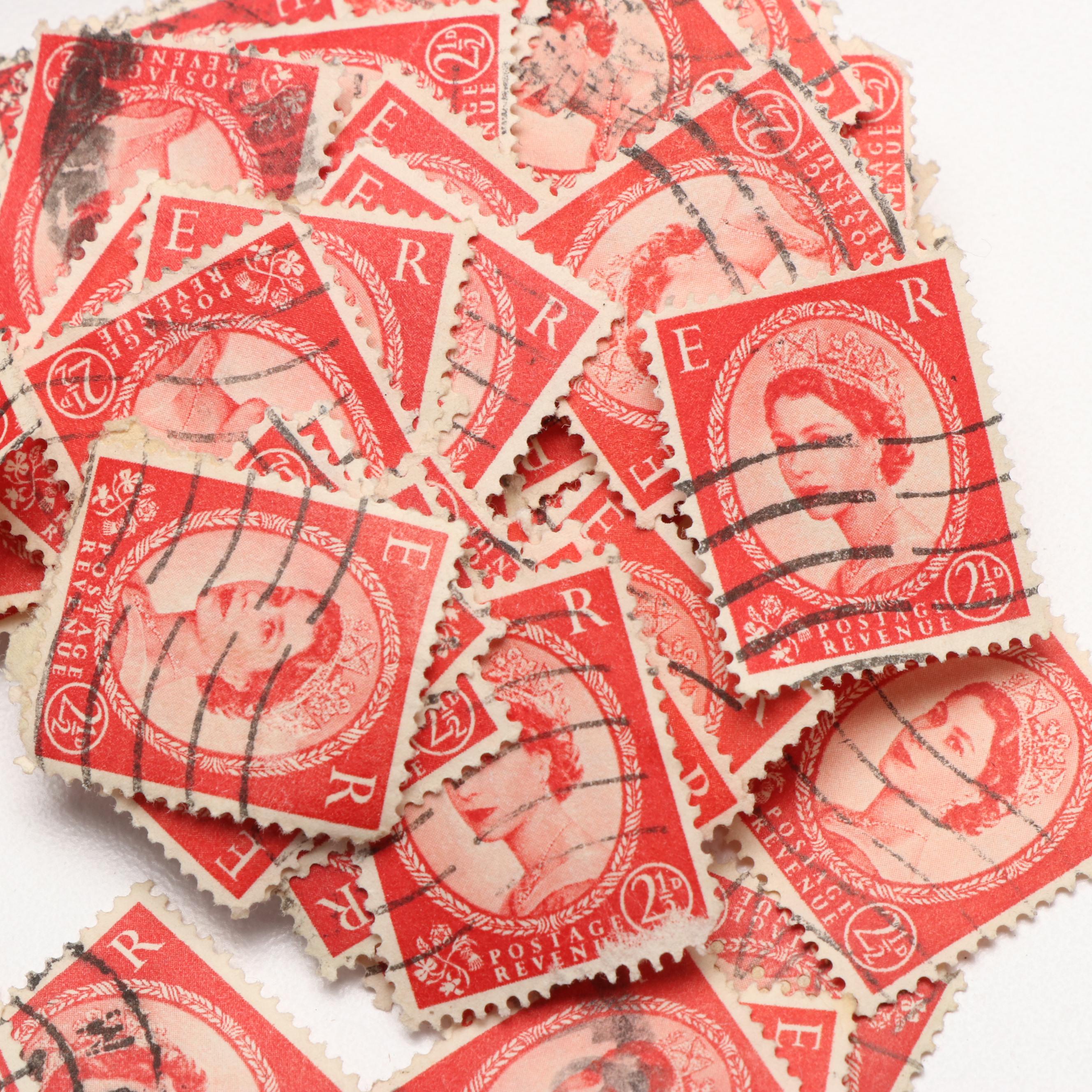 Large Assortment of Vintage World Postage Stamps