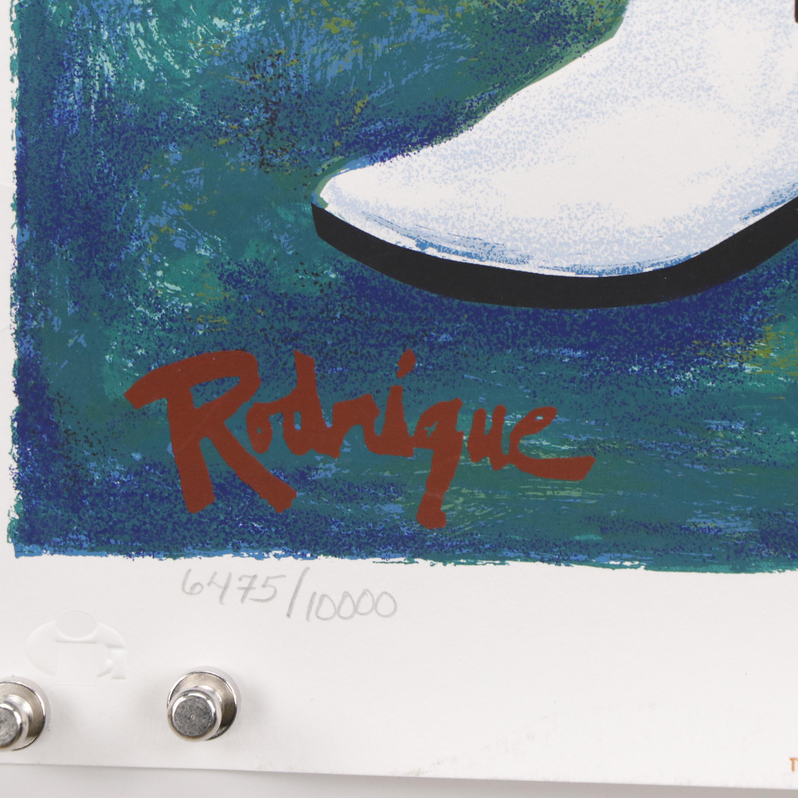 George Rodrigue-Designed 1995 New Orleans Jazz & Heritage Festival Poster