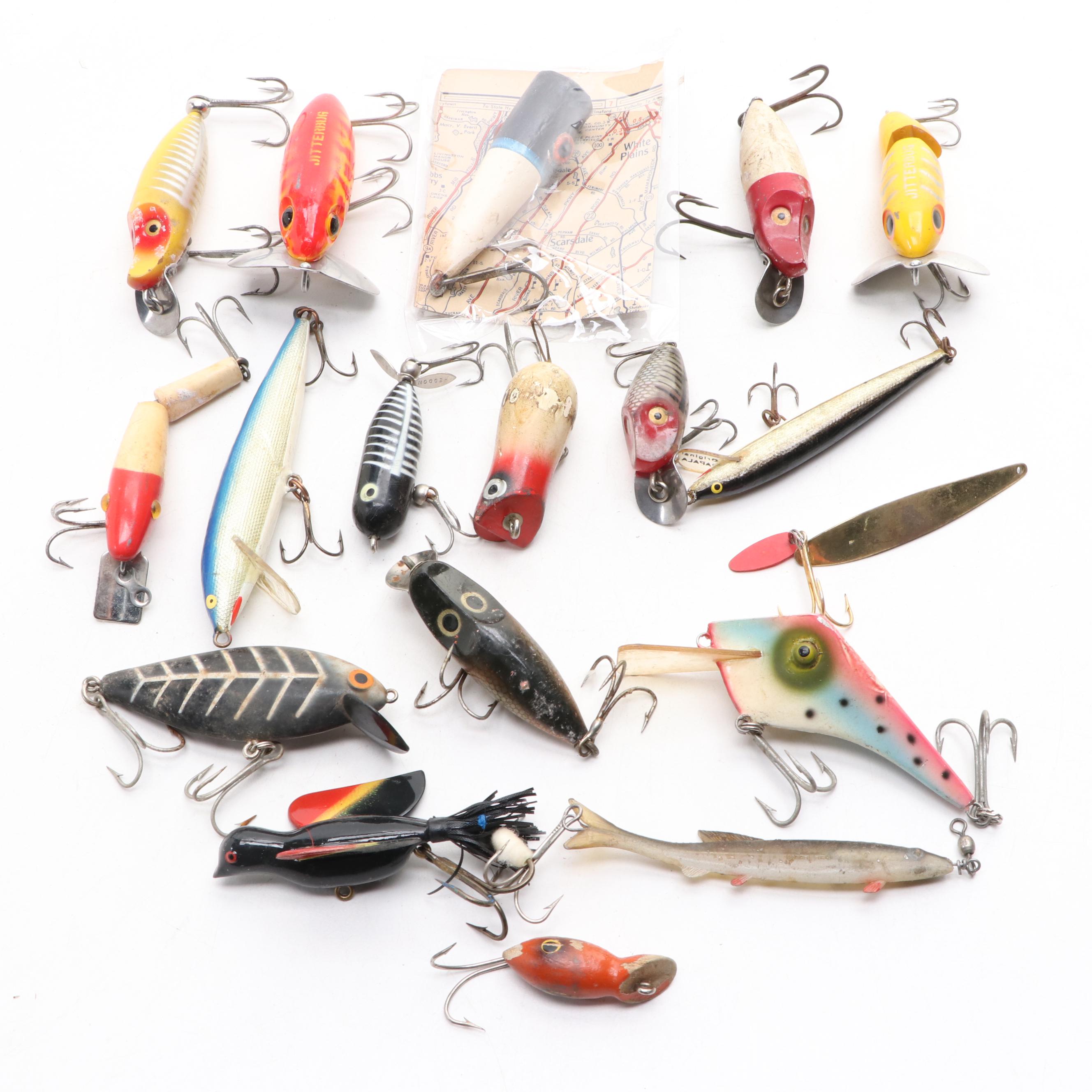 Rapala, Heddon, Fred Arbogast and More Fishing Lures, Early to Mid20th