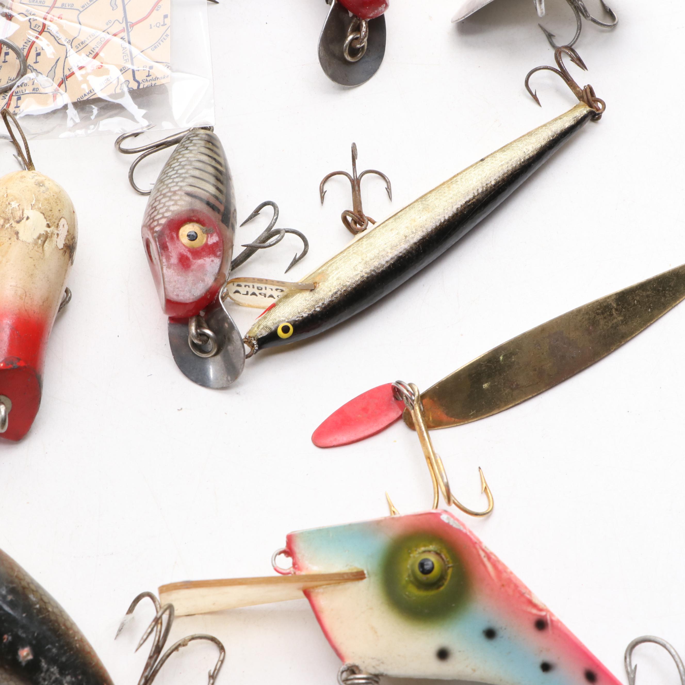 Rapala, Heddon, Fred Arbogast and More Fishing Lures, Early to Mid20th