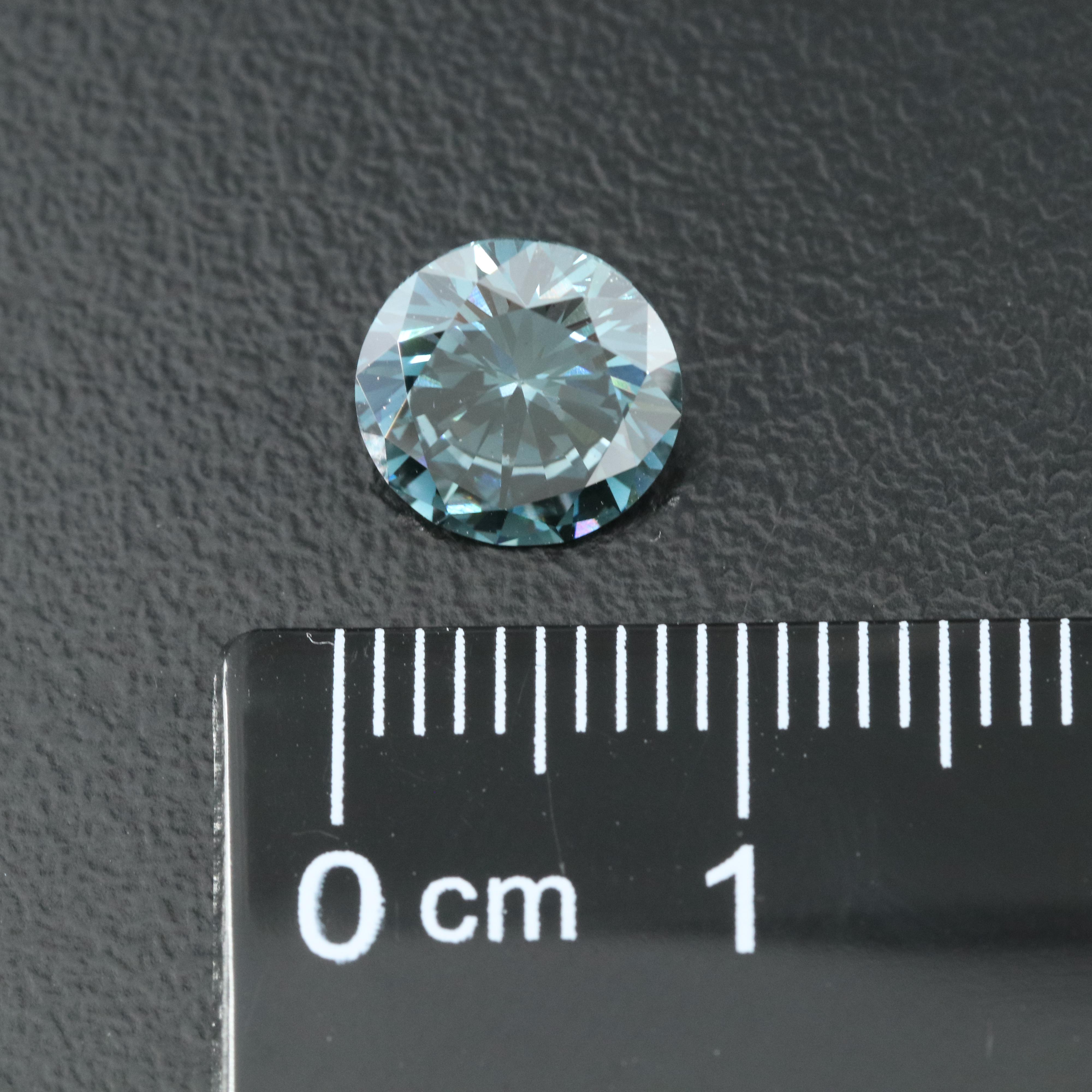 Loose 1.92 CT Fancy Dark Greenish Blue Diamond