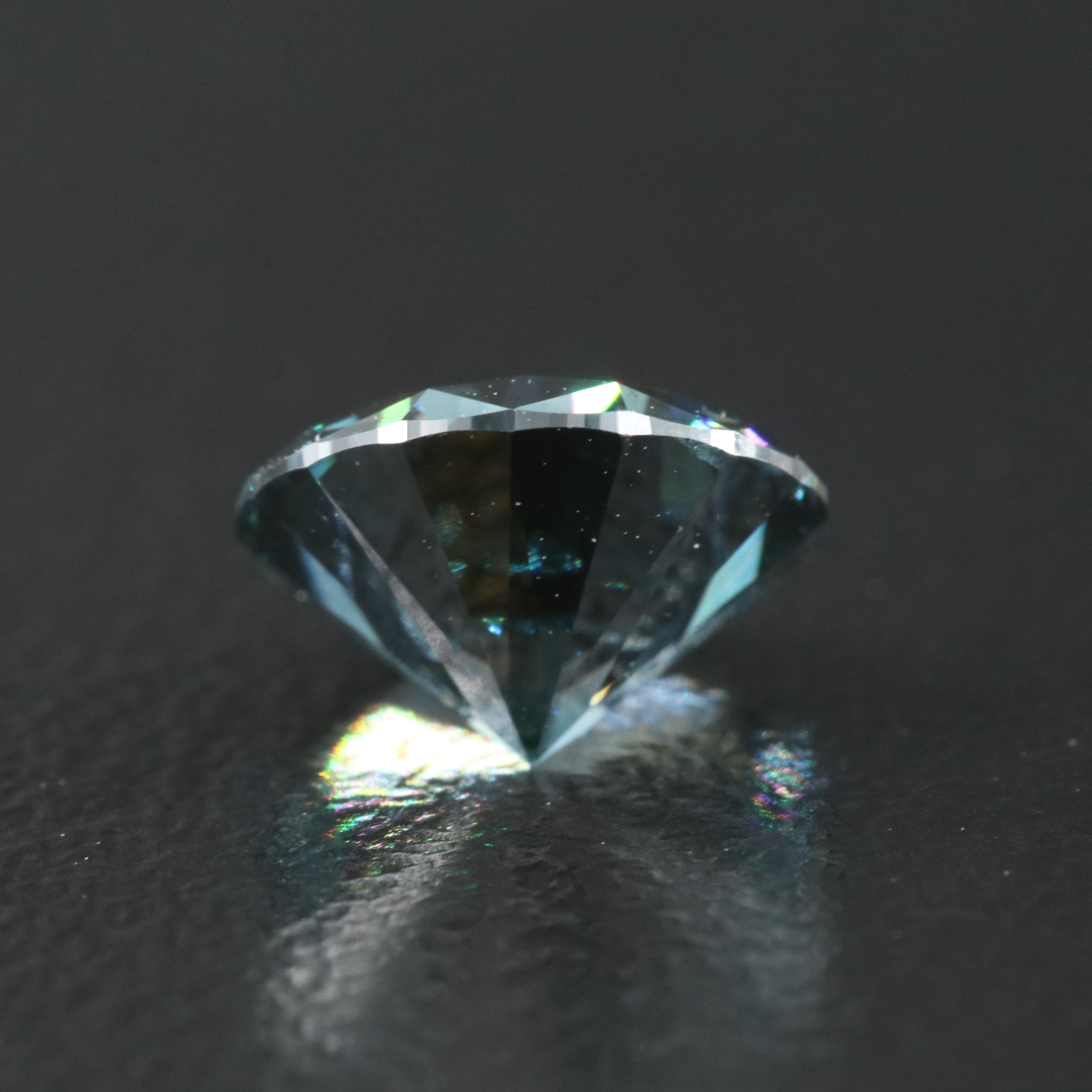 Loose 1.92 CT Fancy Dark Greenish Blue Diamond