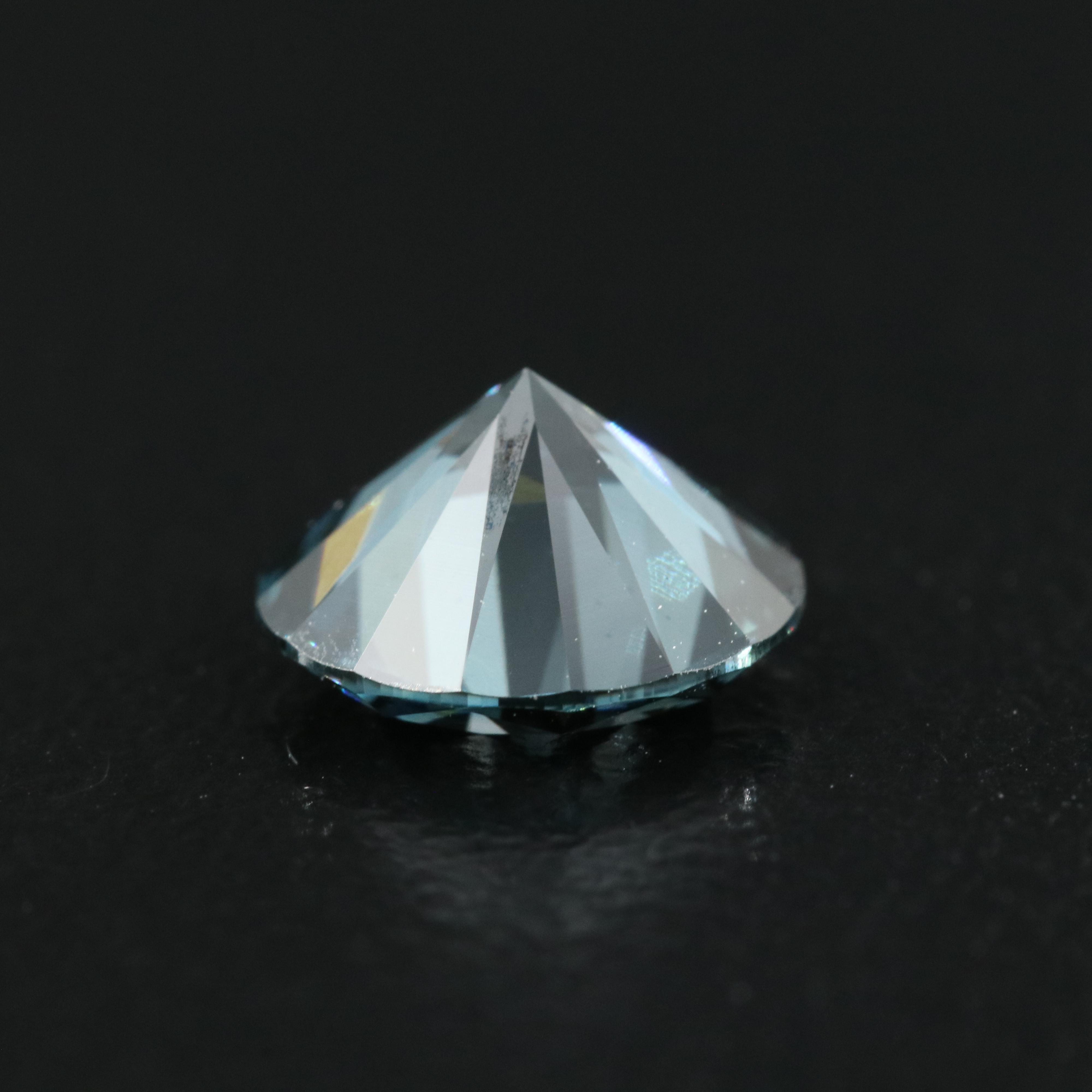 Loose 1.92 CT Fancy Dark Greenish Blue Diamond