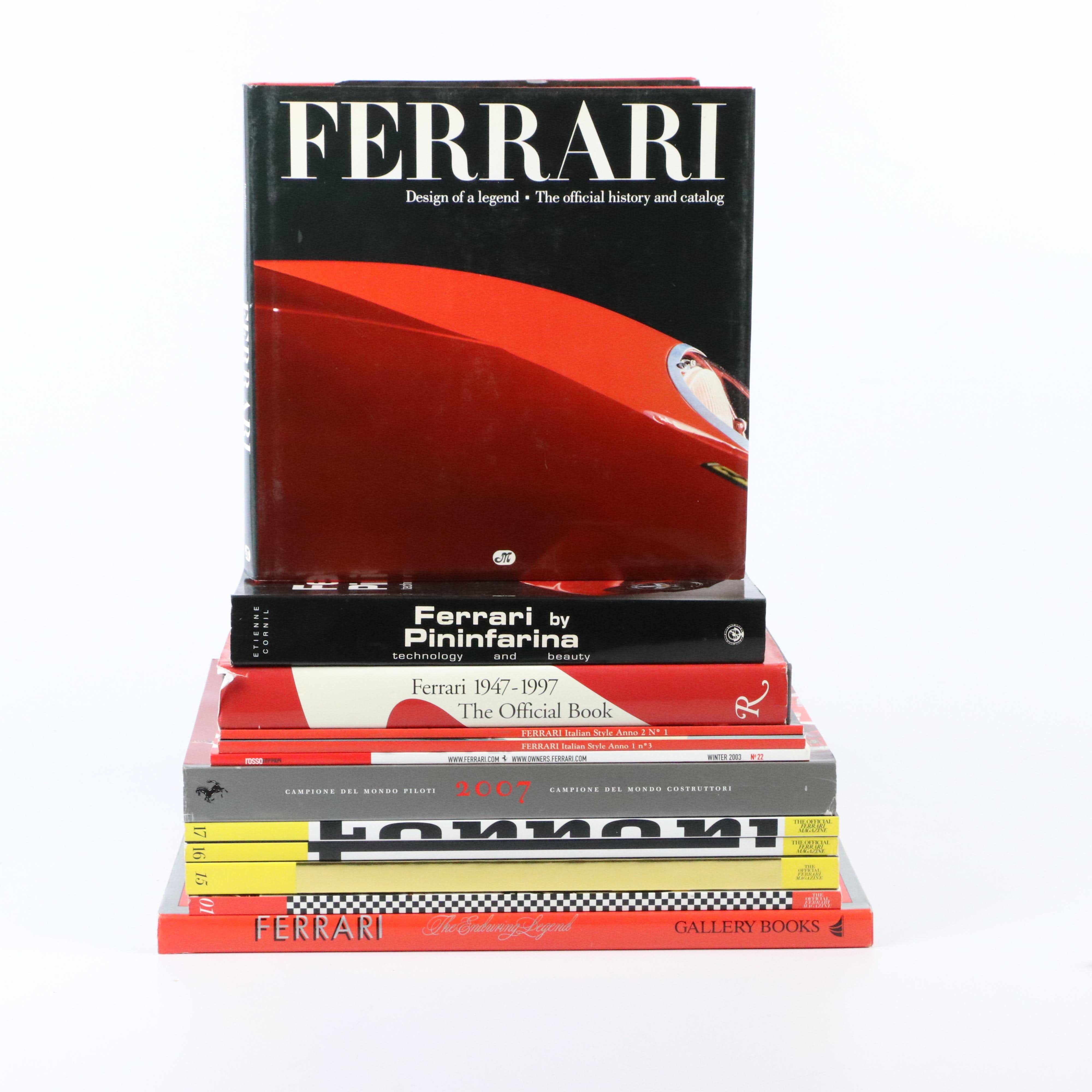 "Ferrari, 1947–1997" with More Ferrari Books and USB Key Chain