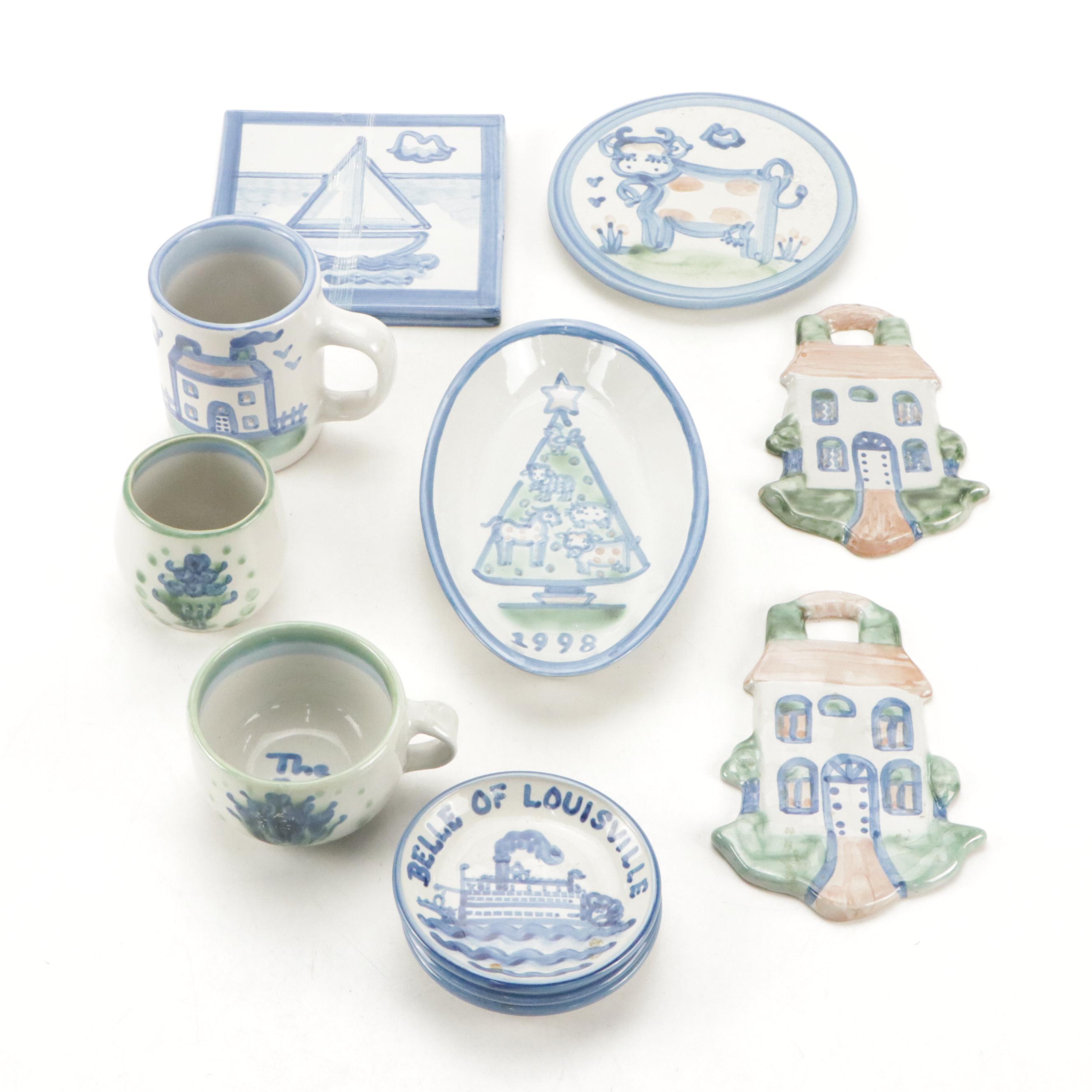 M.A. Hadley Pottery Hand-Crafted Art Pottery Stoneware Trivets, Bowls and Décor