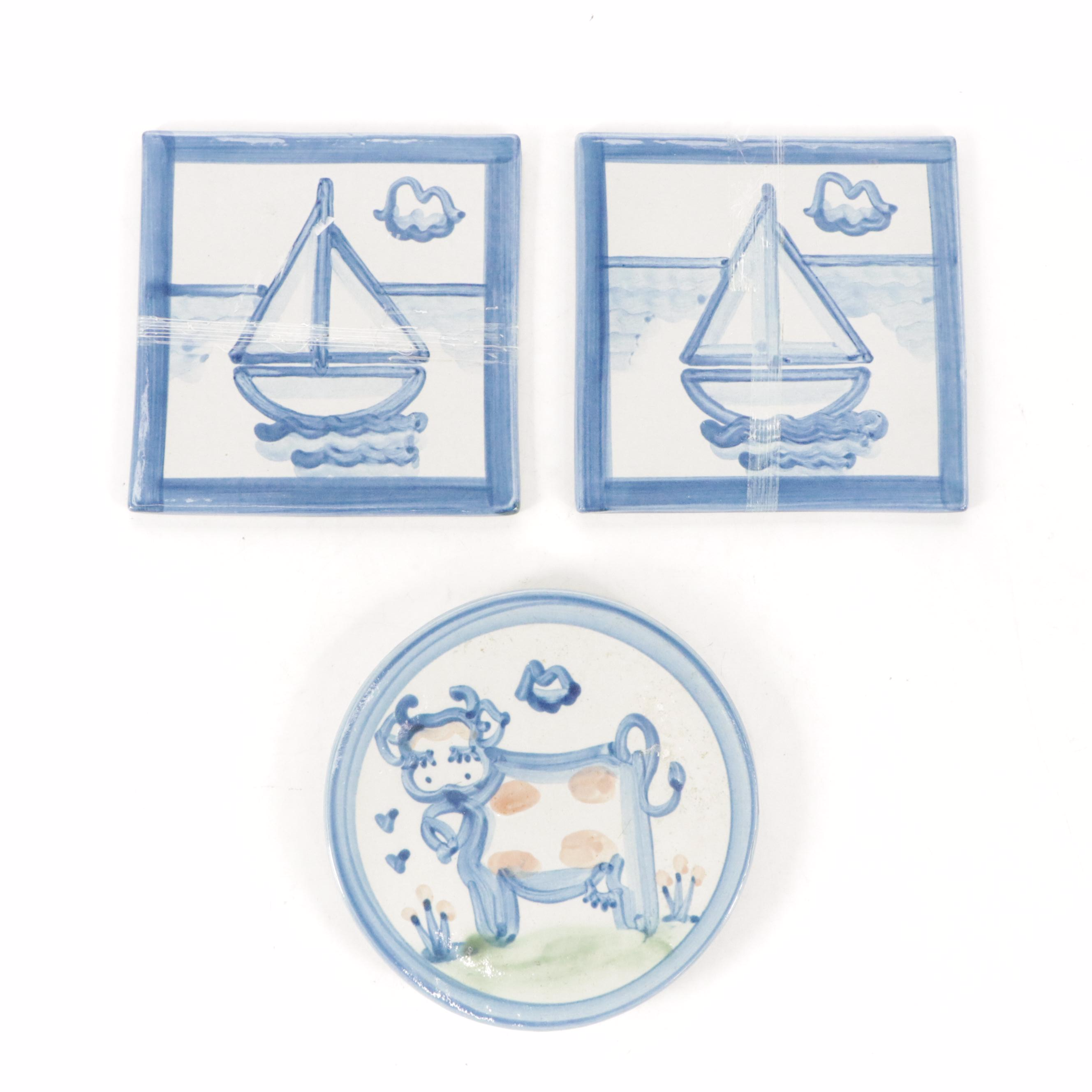 M.A. Hadley Pottery Hand-Crafted Art Pottery Stoneware Trivets, Bowls and Décor