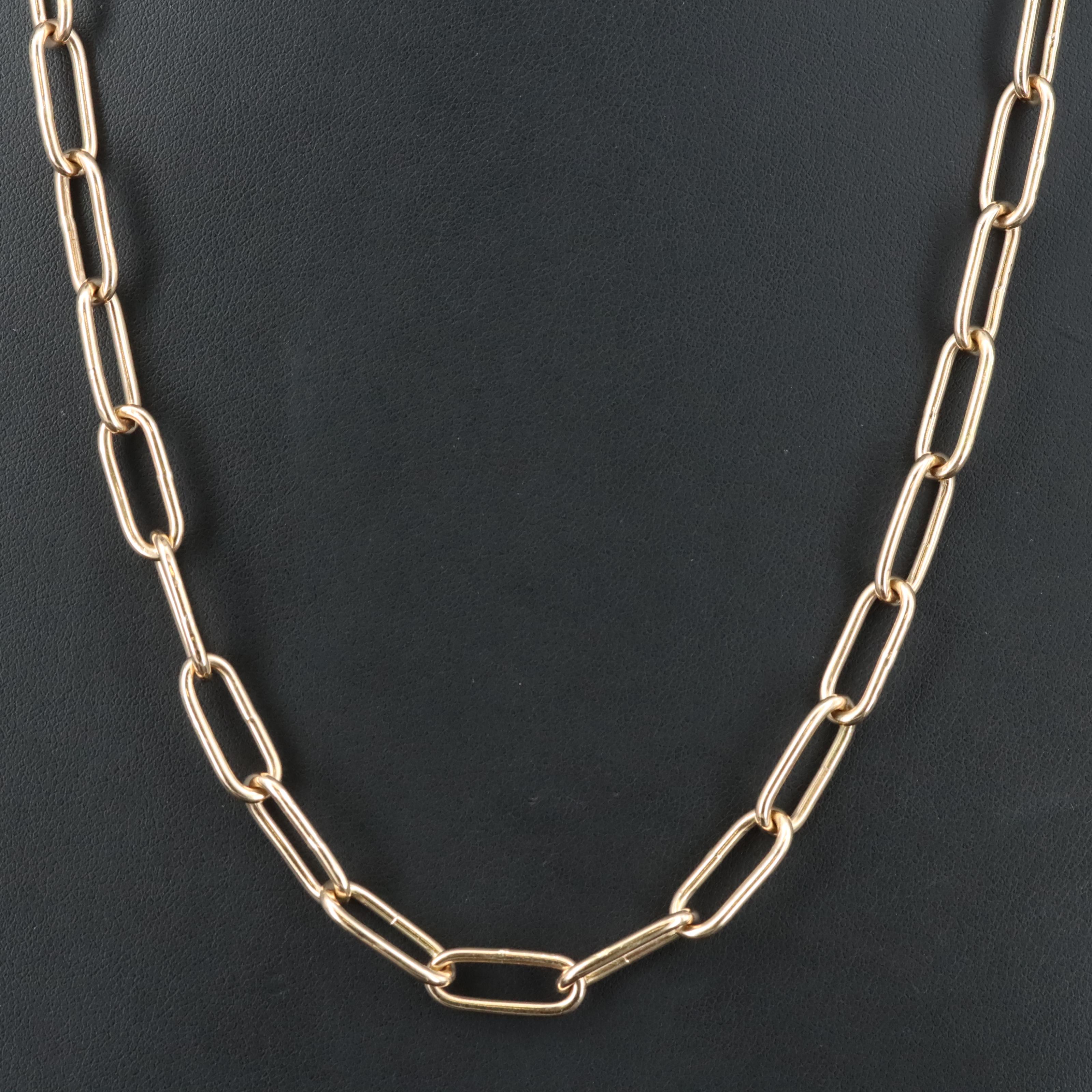 14K Paper Clip Chain Necklace EBTH