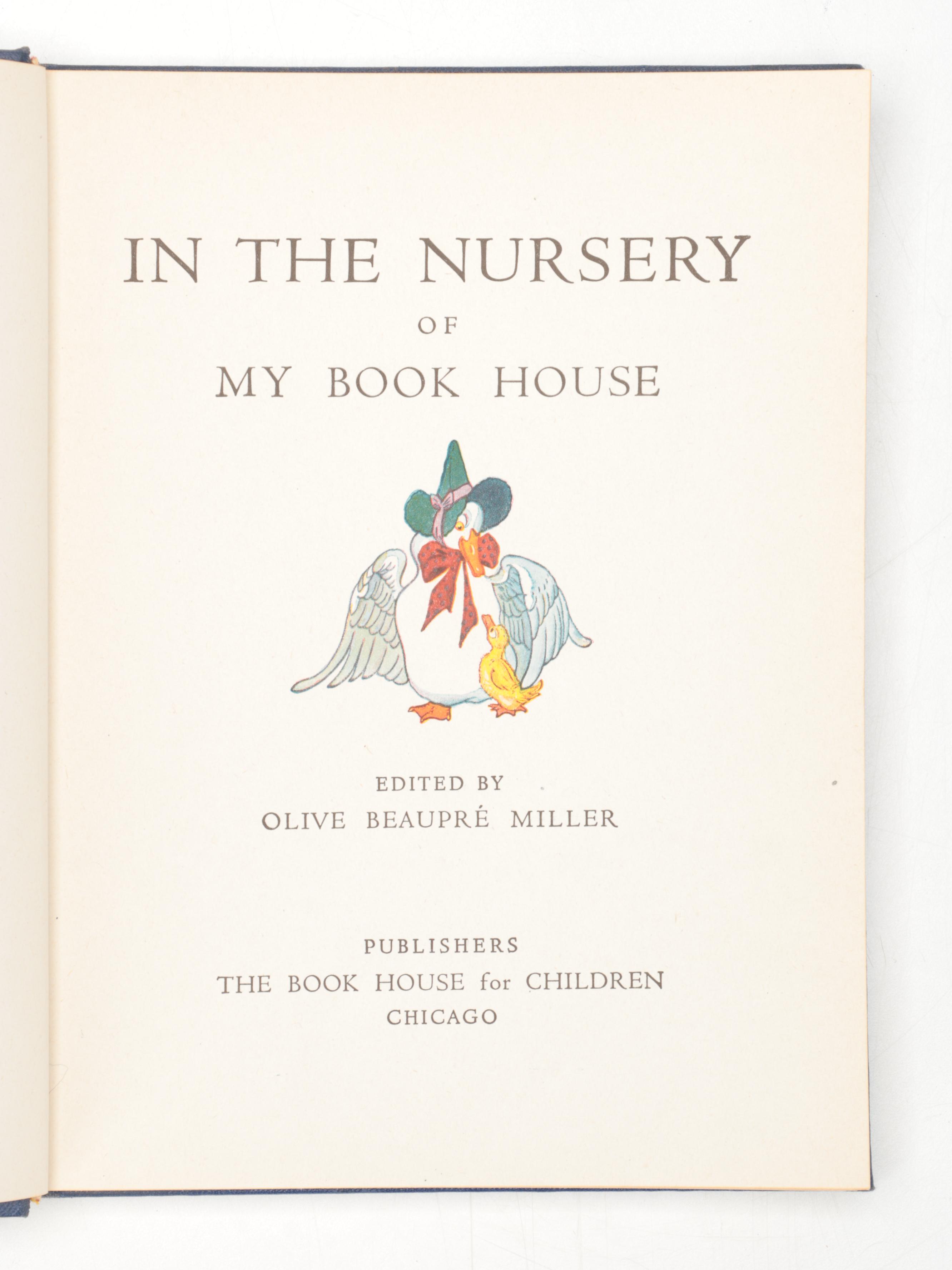 "My Book House" Children's Volumes with House-Shaped Shelf, 1930s