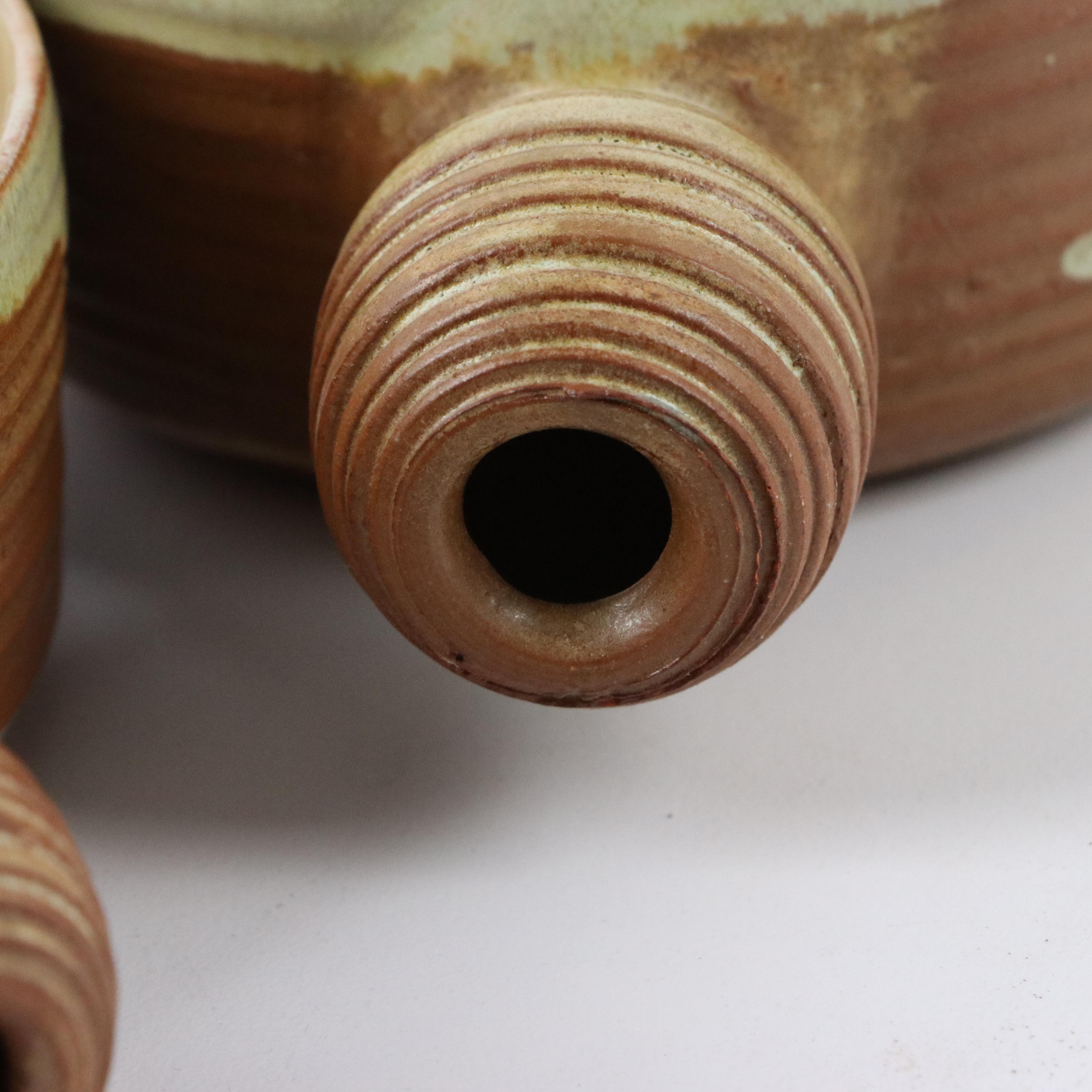 Merritt Island Pottery Hand Thrown Soup Bowls and Bowls, Late 20th C